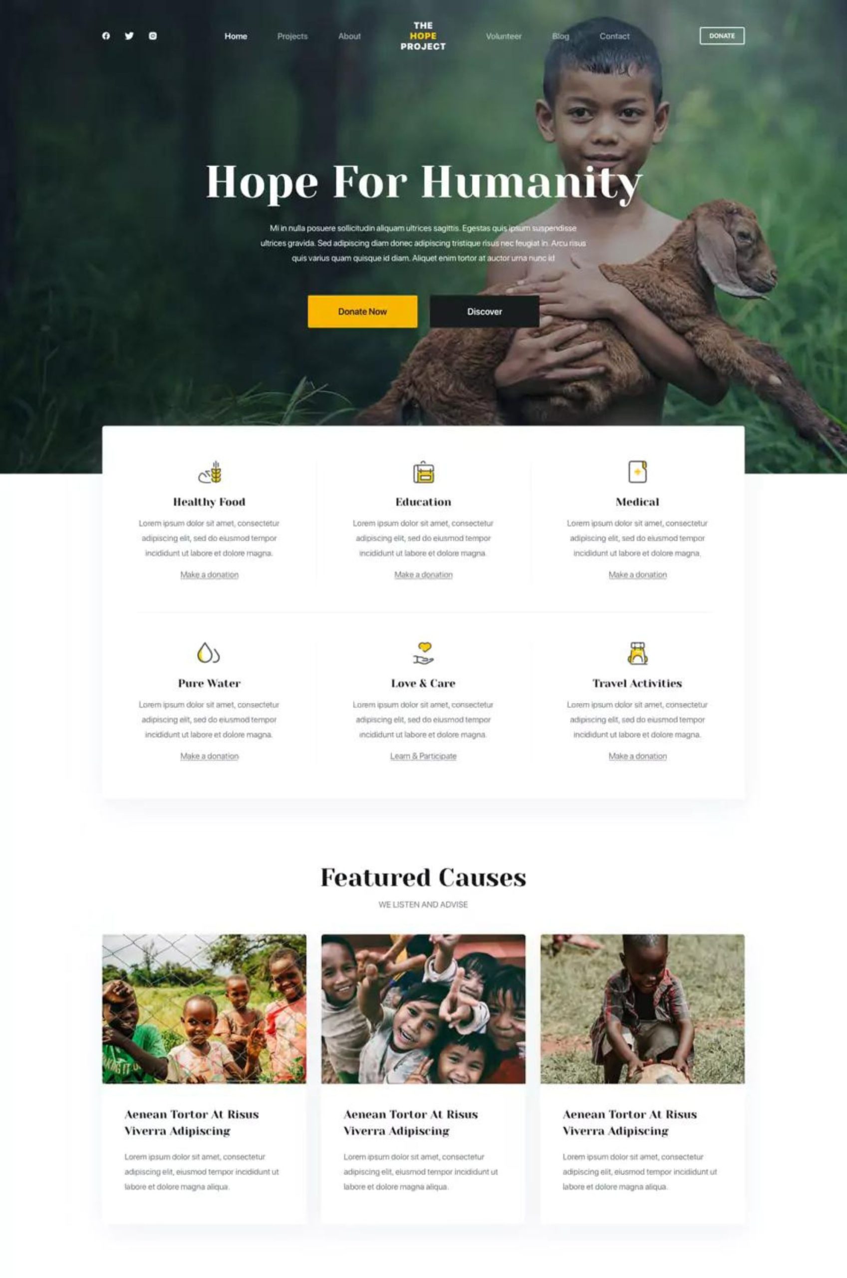 Charity Hope WordPress Elementor Template