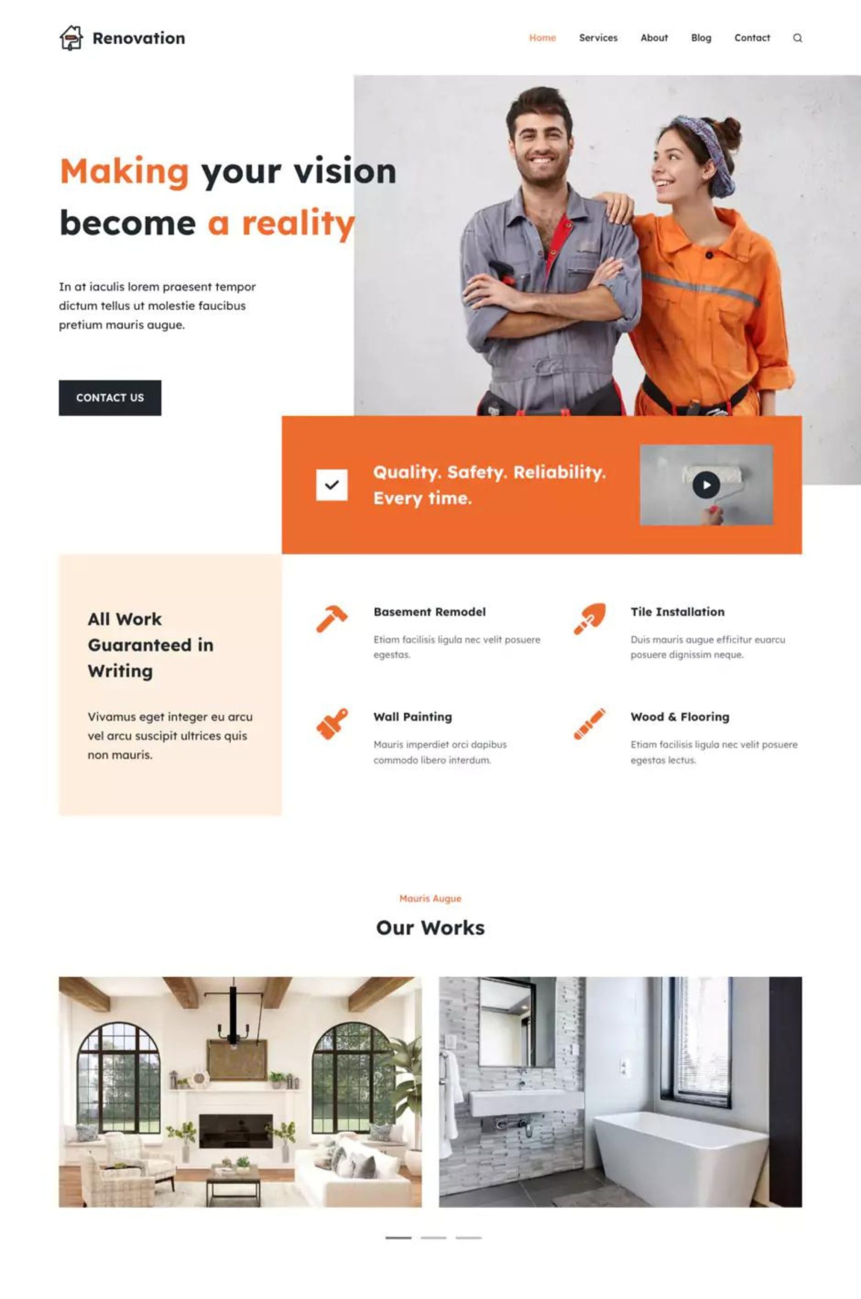 Renovation WordPress Elementor Website Template