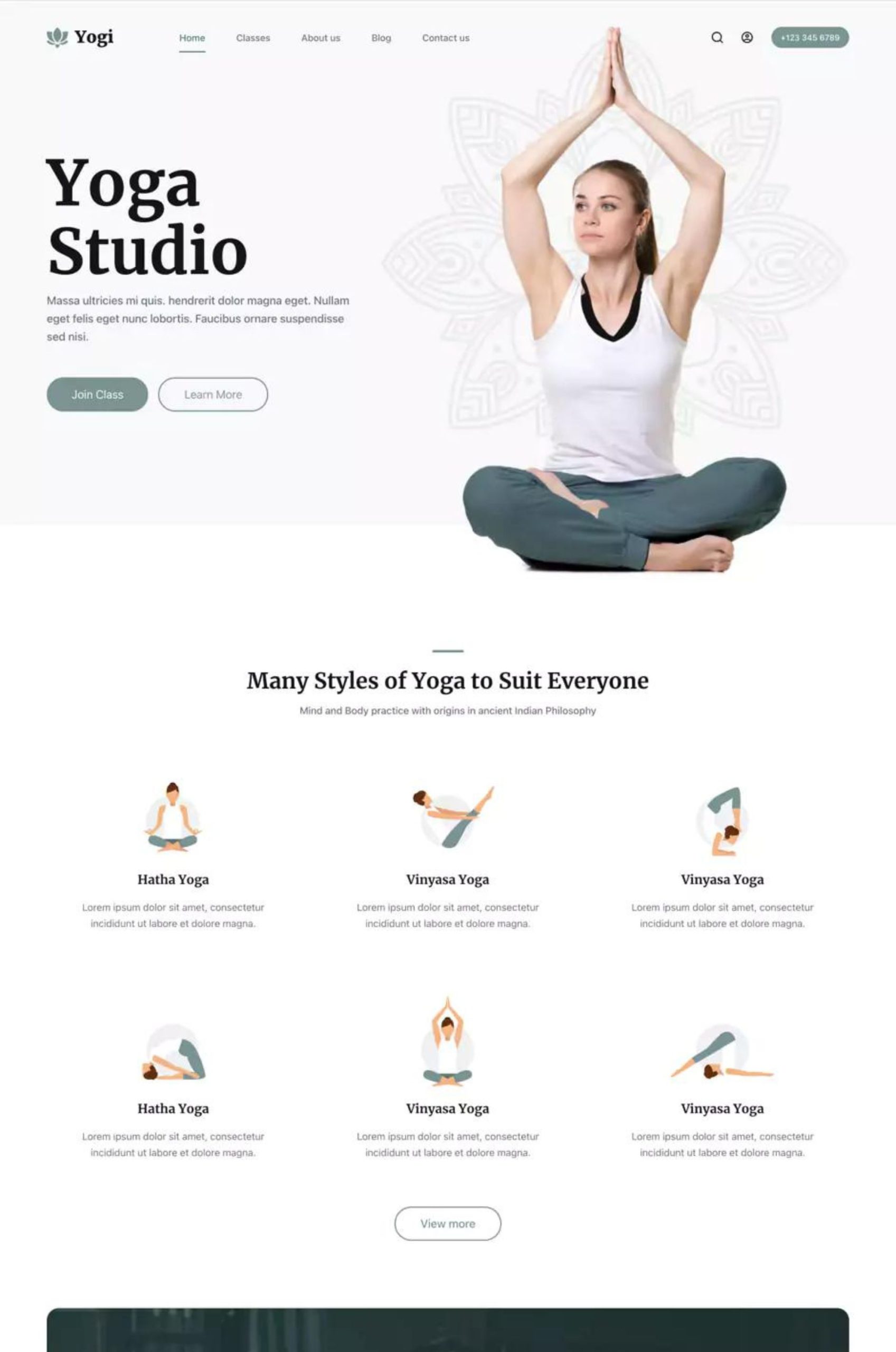 Yoga Studio Elementor Website Template