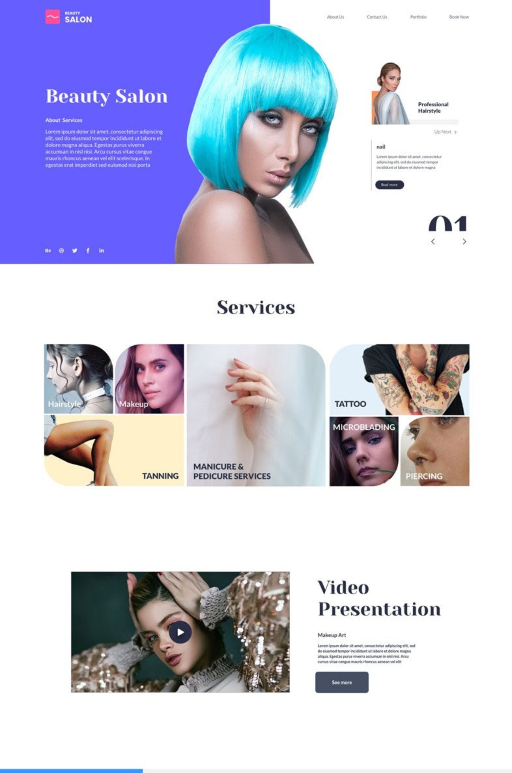 Trend Beauty Salon WordPress Elementor Template