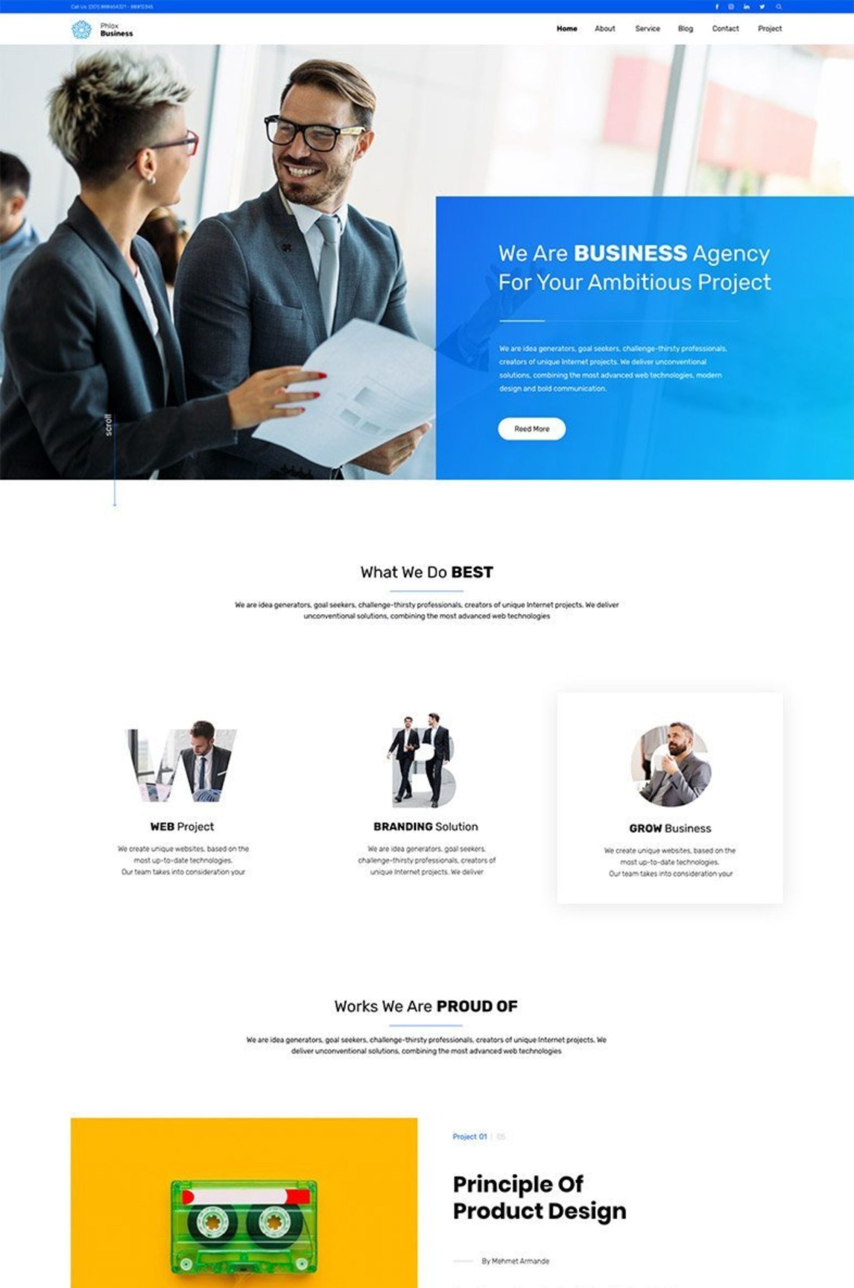 Business Agency WordPress Elementor Template