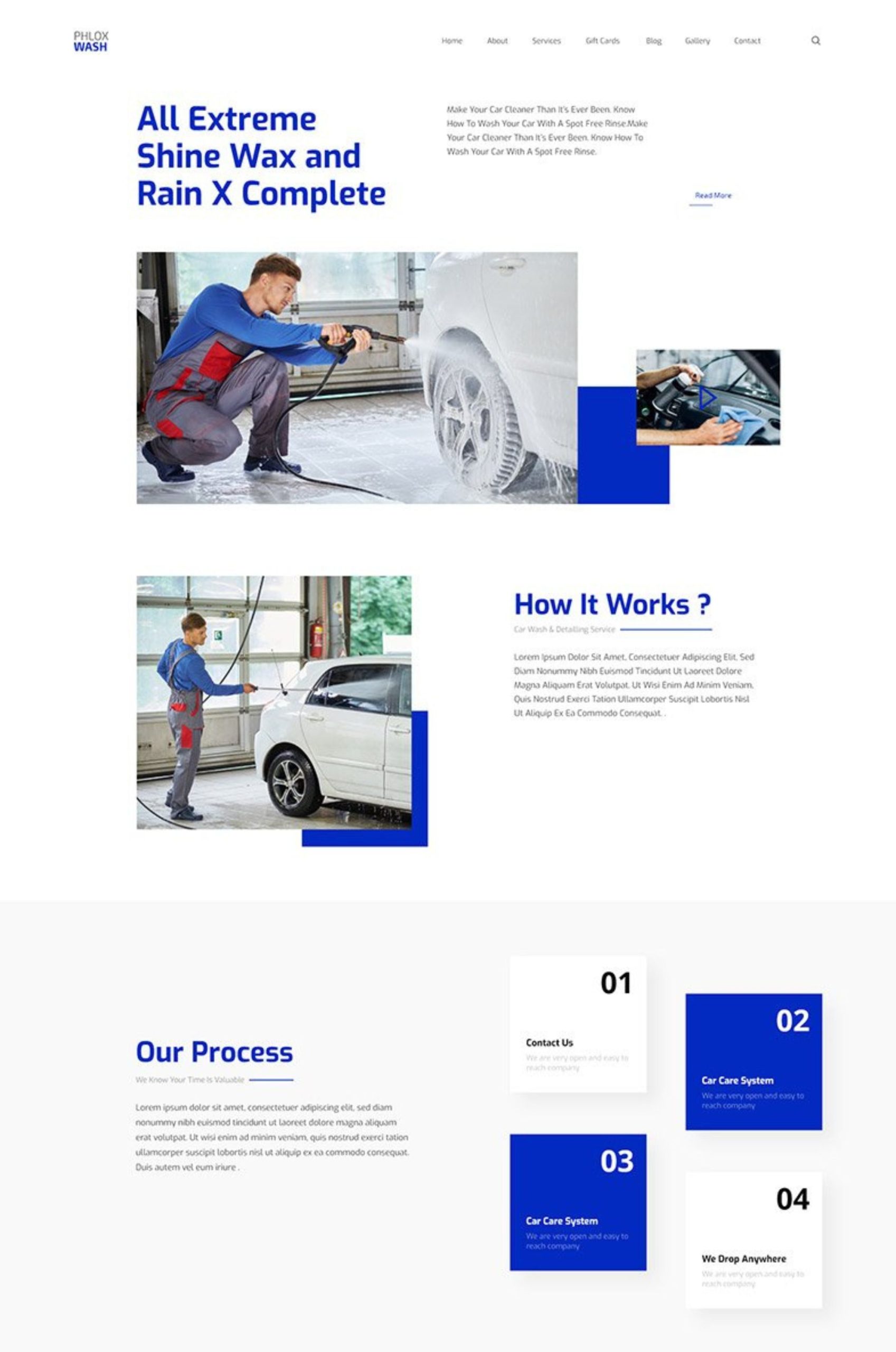 Carwash WordPress Elementor Template