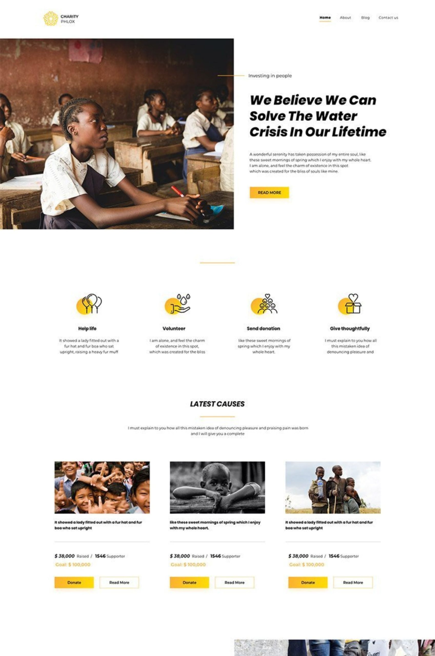 Charity WordPress Elementor Template