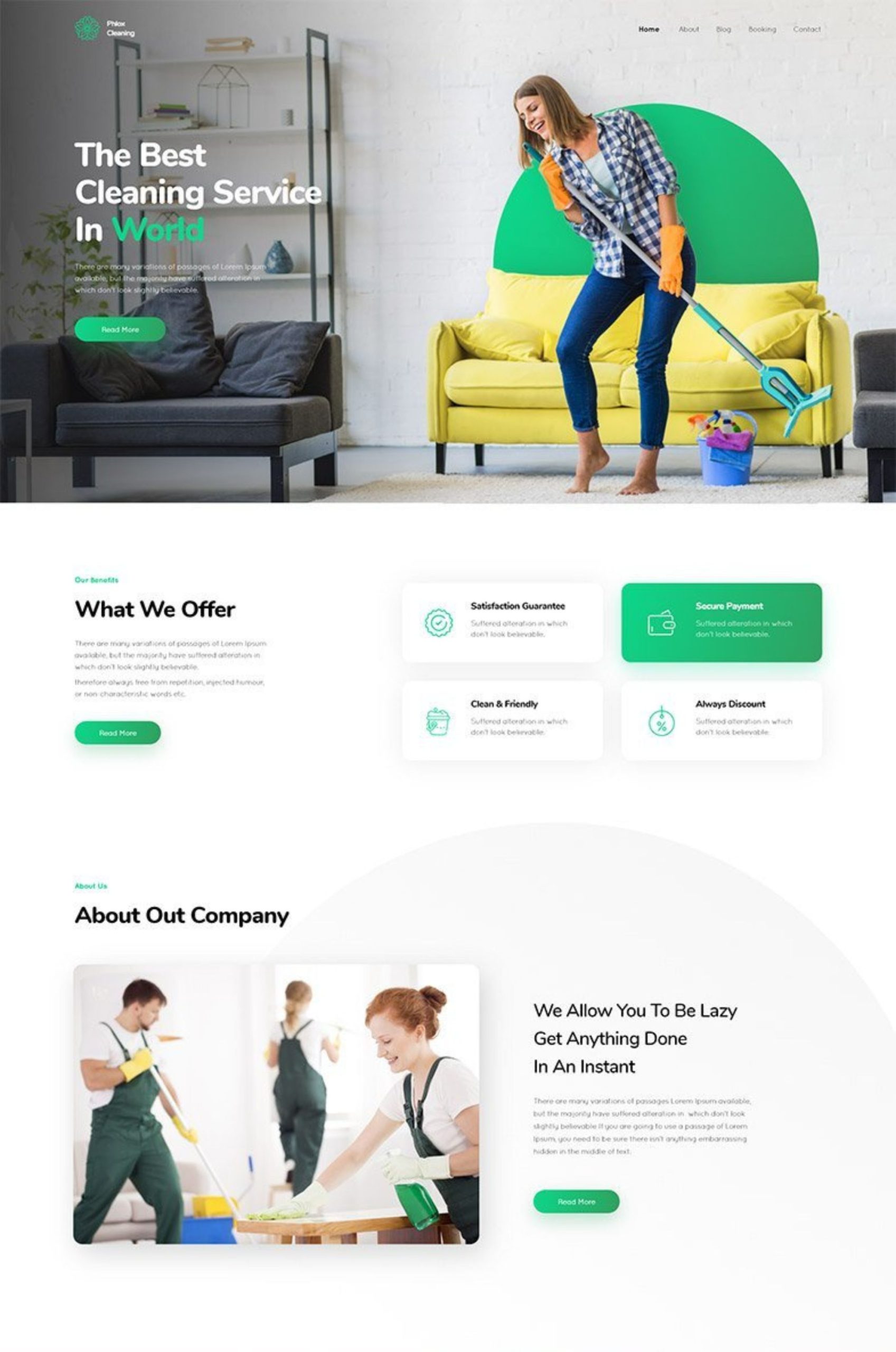 Cleaning Services WordPress Elementor Template