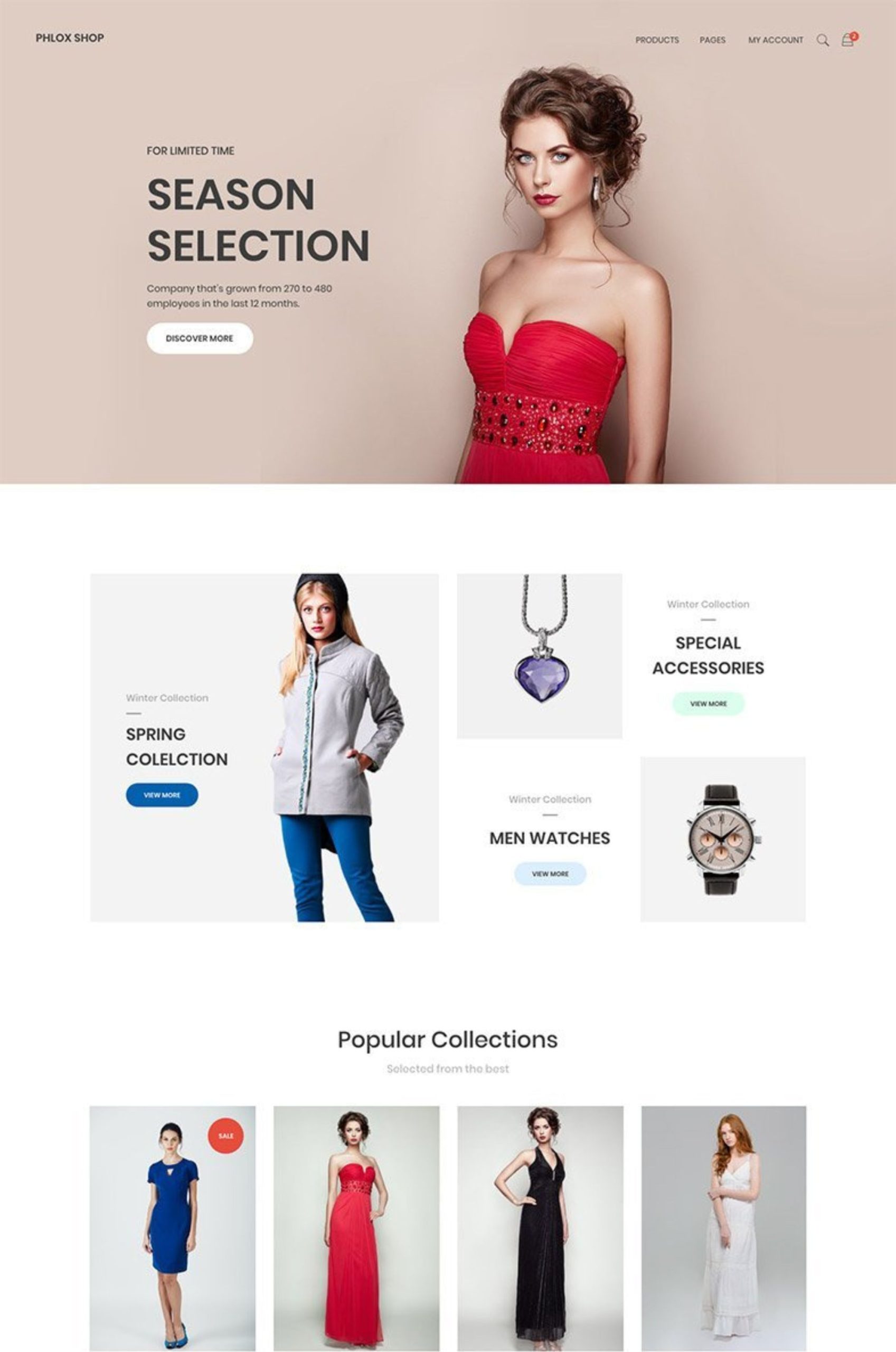 Clothing E-Commerce Elementor Website Templates