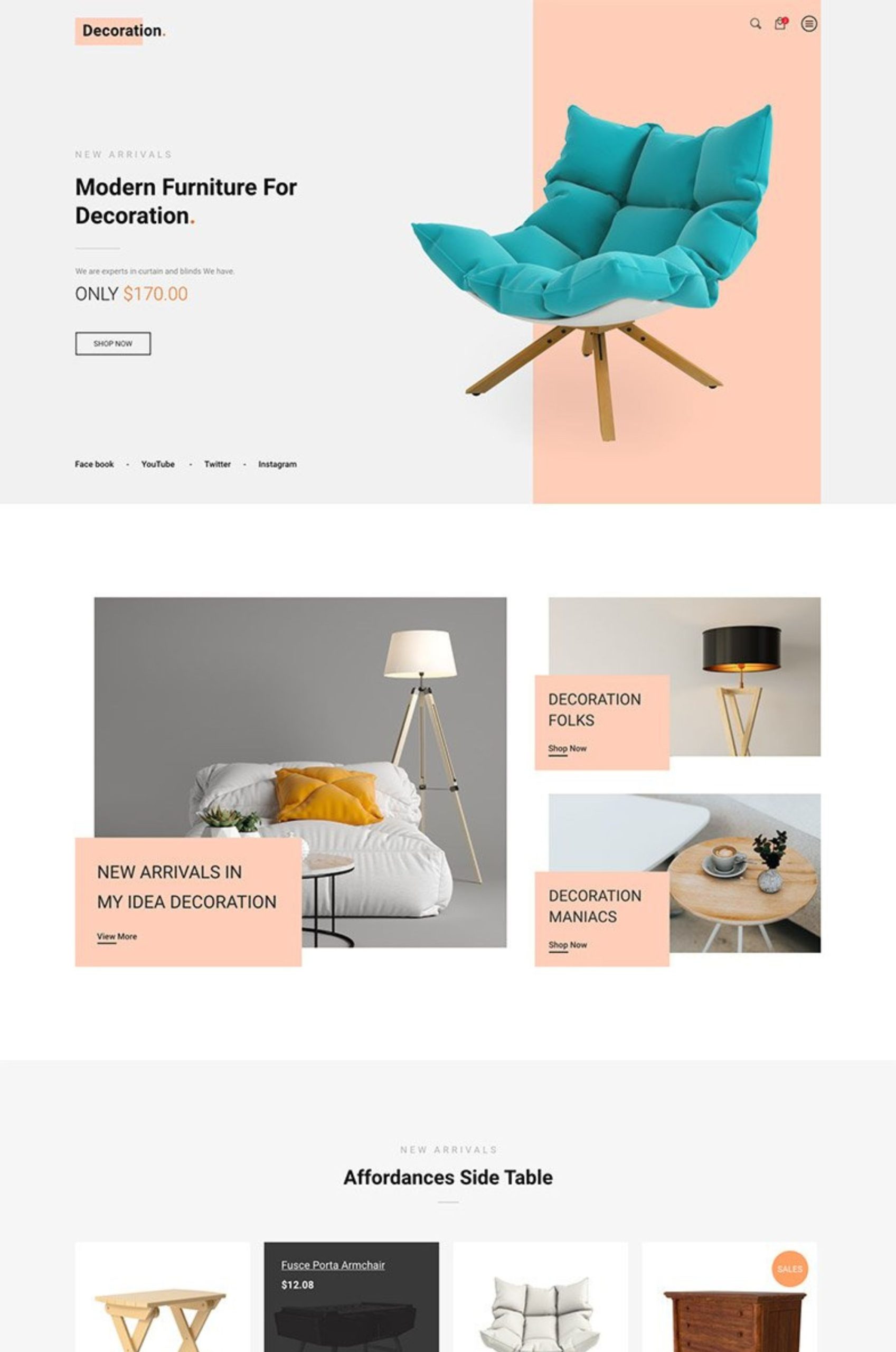 Decoration Shop Elementor Website Template