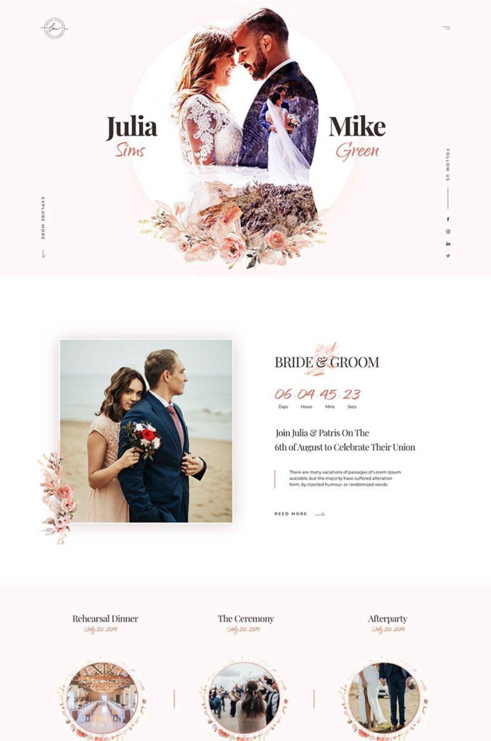 Wedding & Marriage wordpress templates