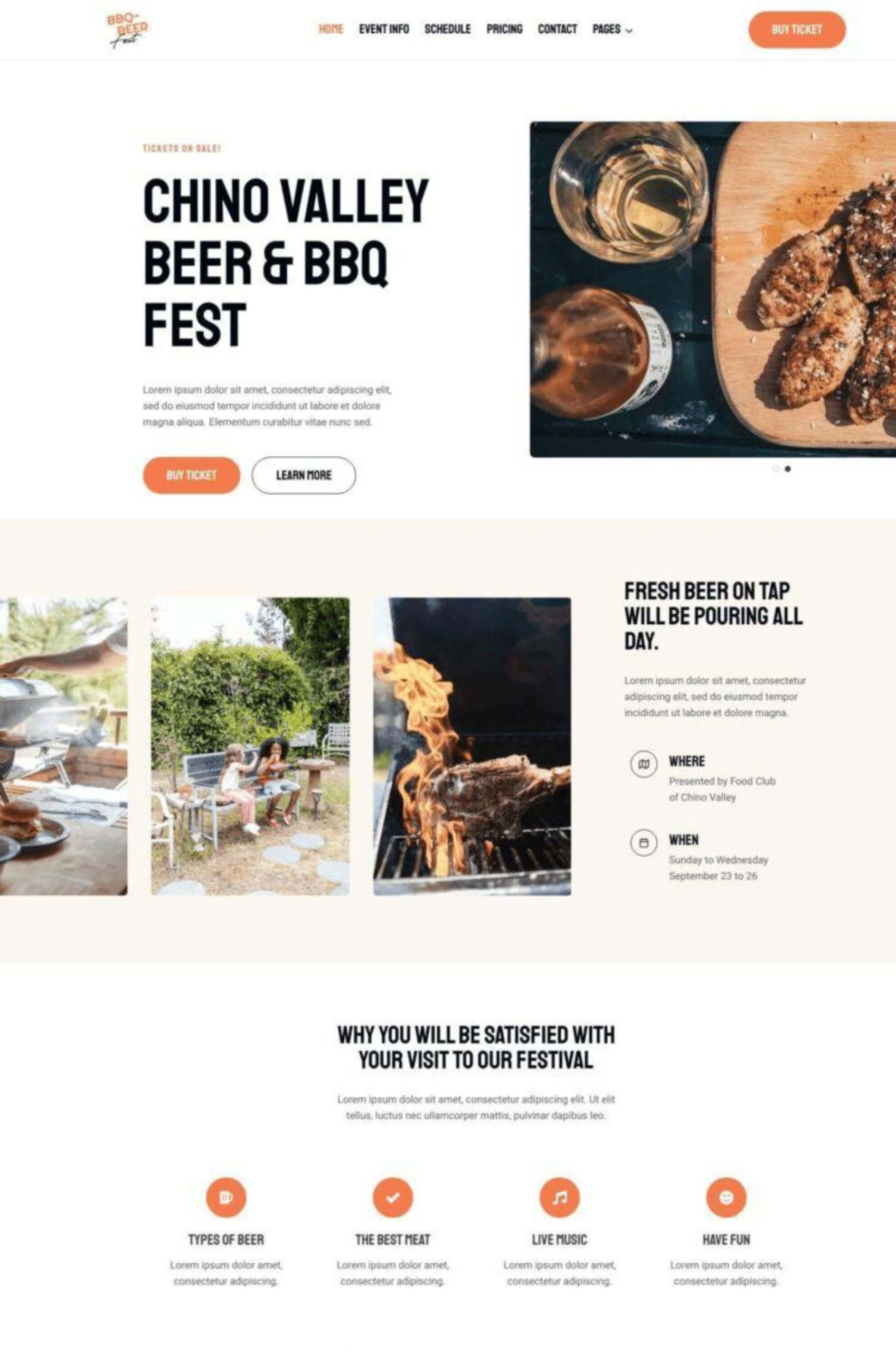 Beer & BBQ Fest​ WordPress Gutenberg Template