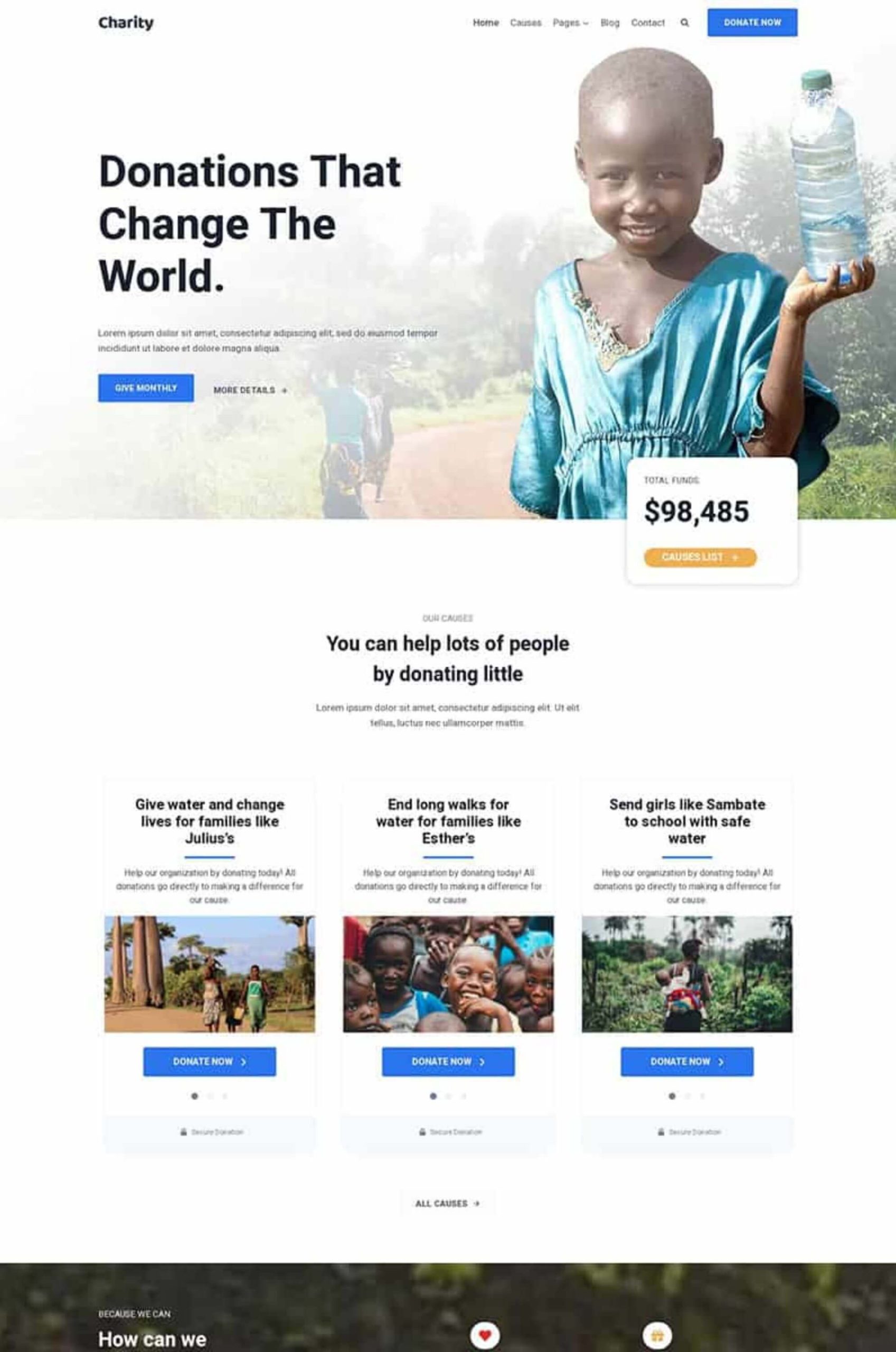 Charity WordPress Gutenberg Template