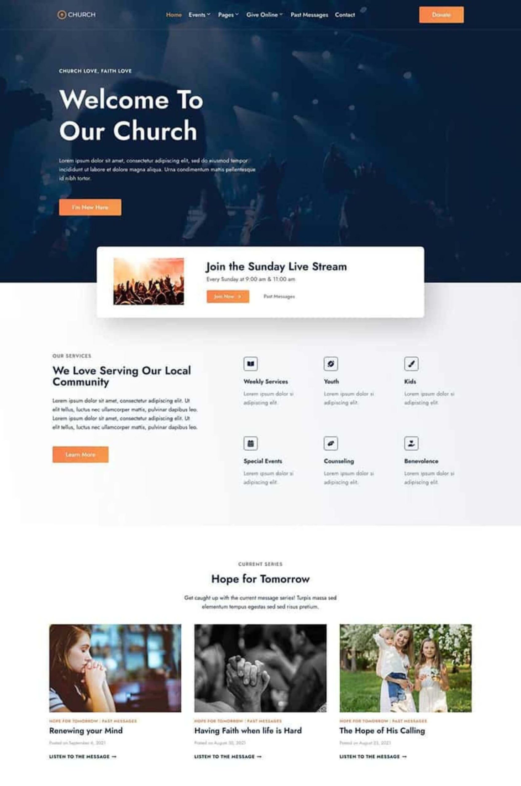 Church WordPress Gutenberg Template