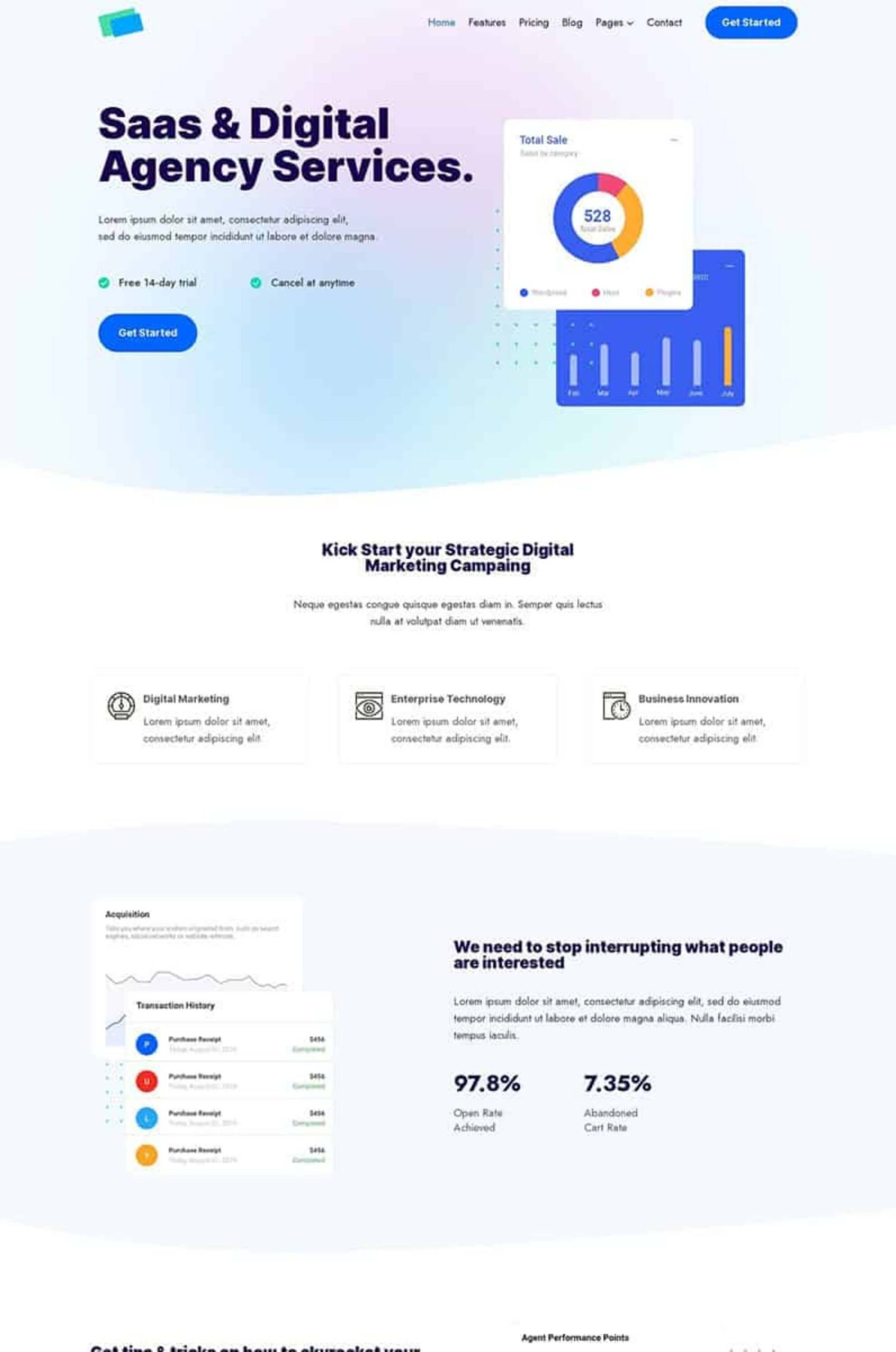 Digital Services WordPress Elementor Template