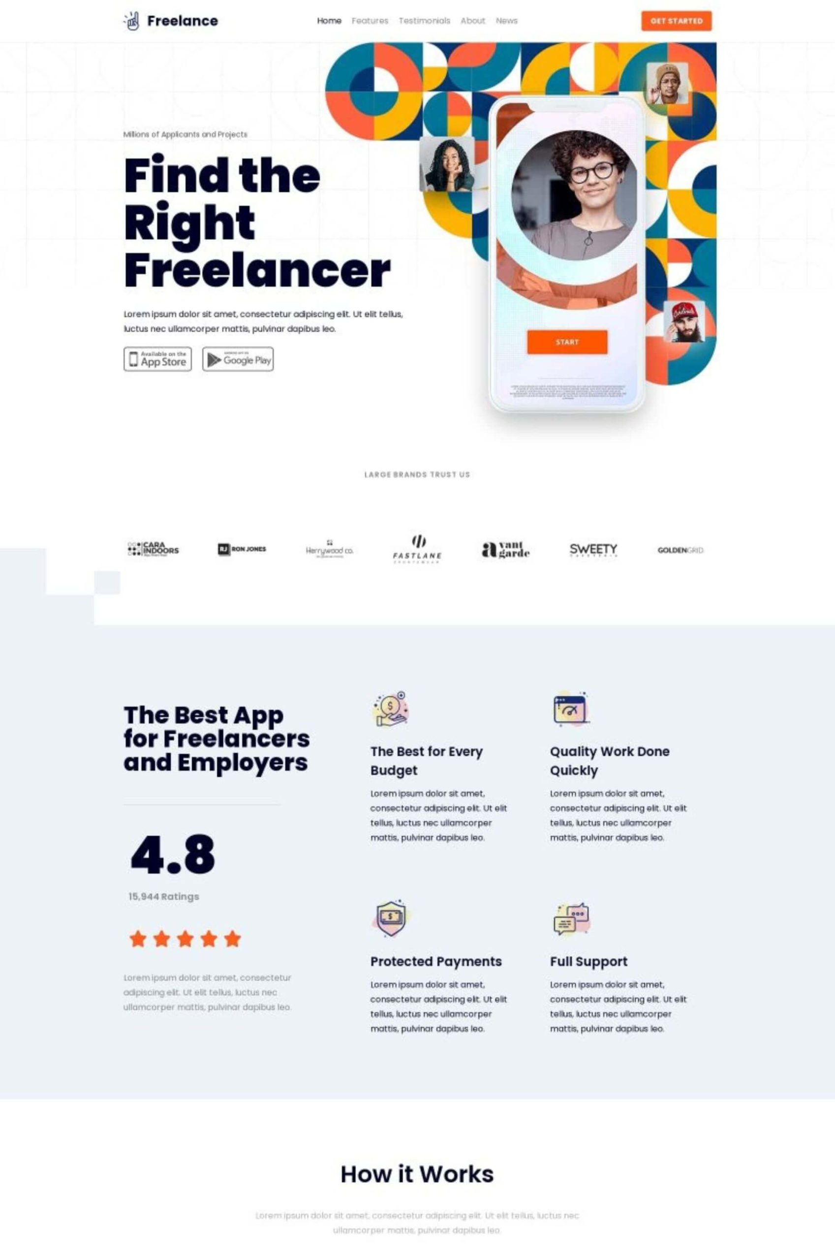 Freelancer WordPress Elementor Template