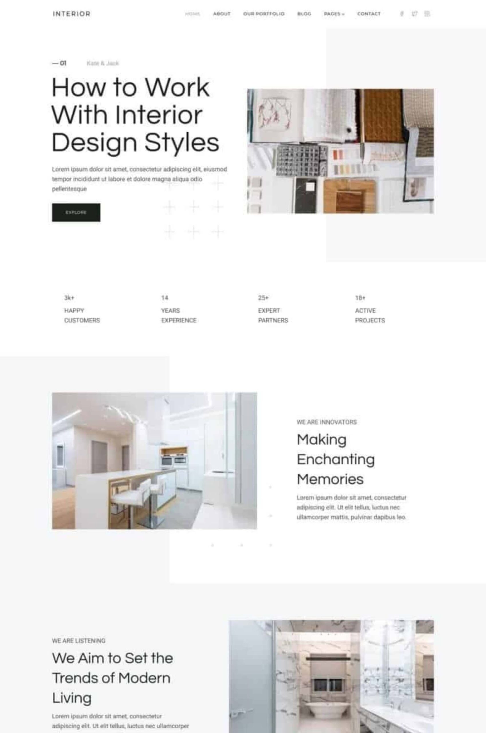 Interior Design Gutenberg Website Template