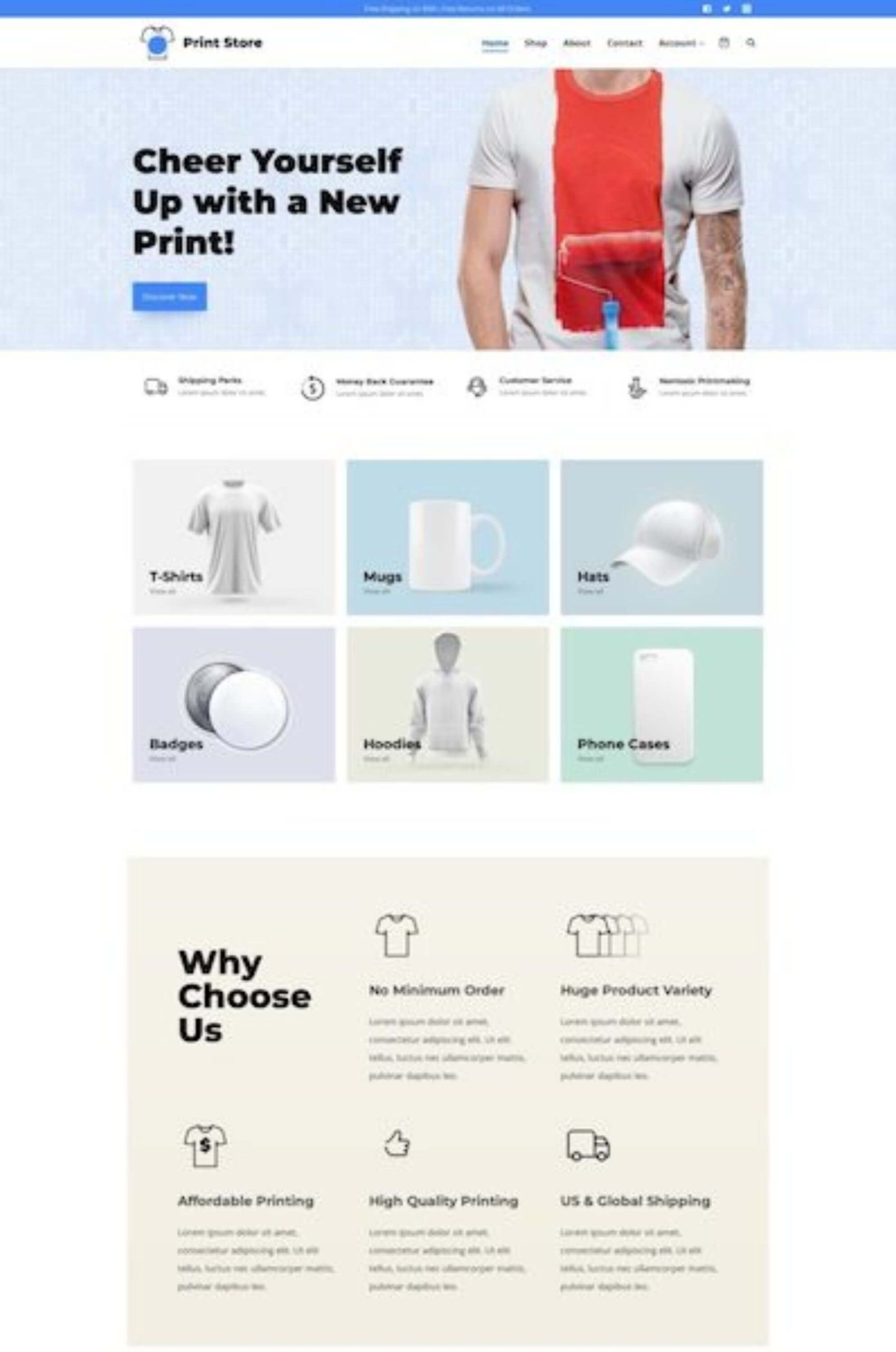 Print Shop Elementor Website Template