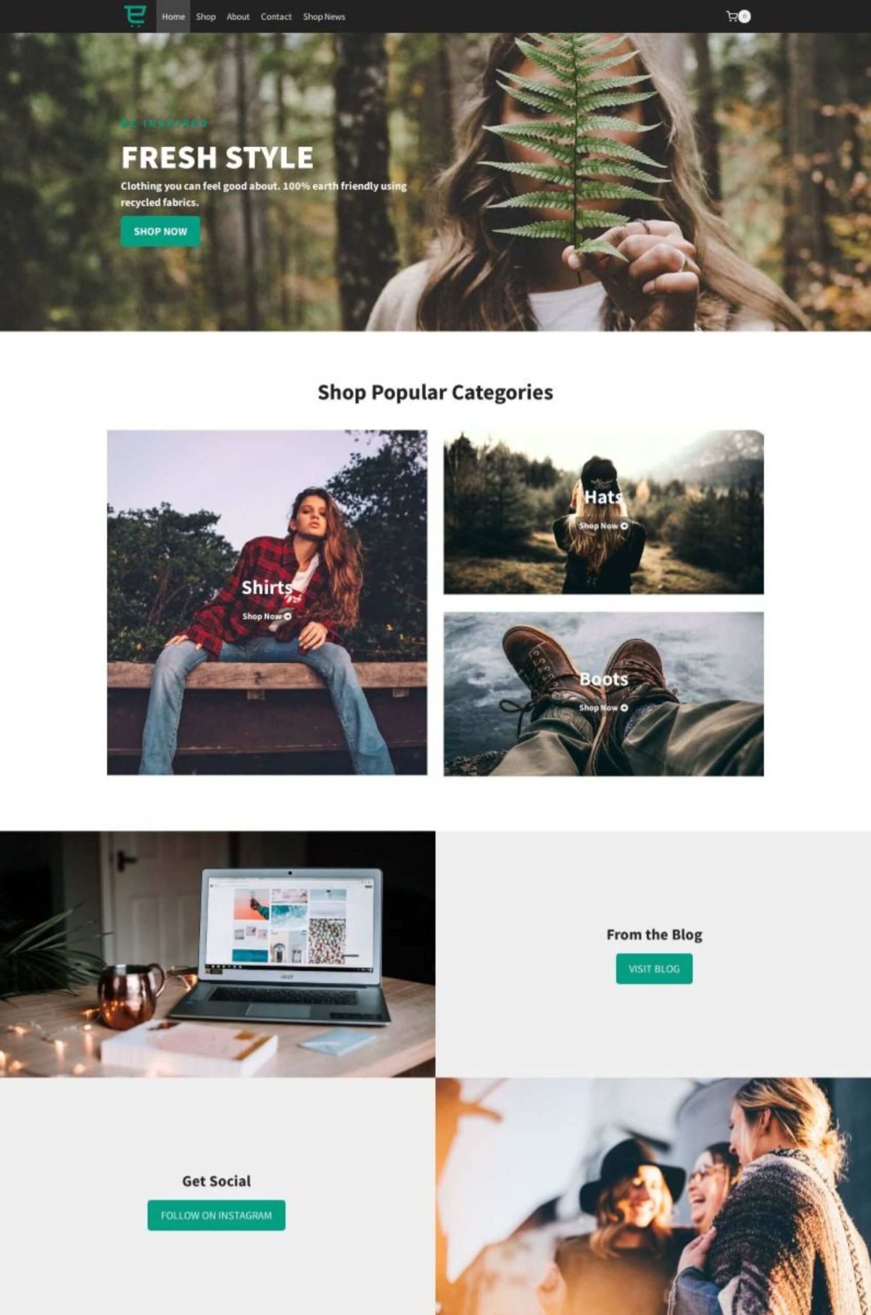 E-Commerce Gutenberg Website Template