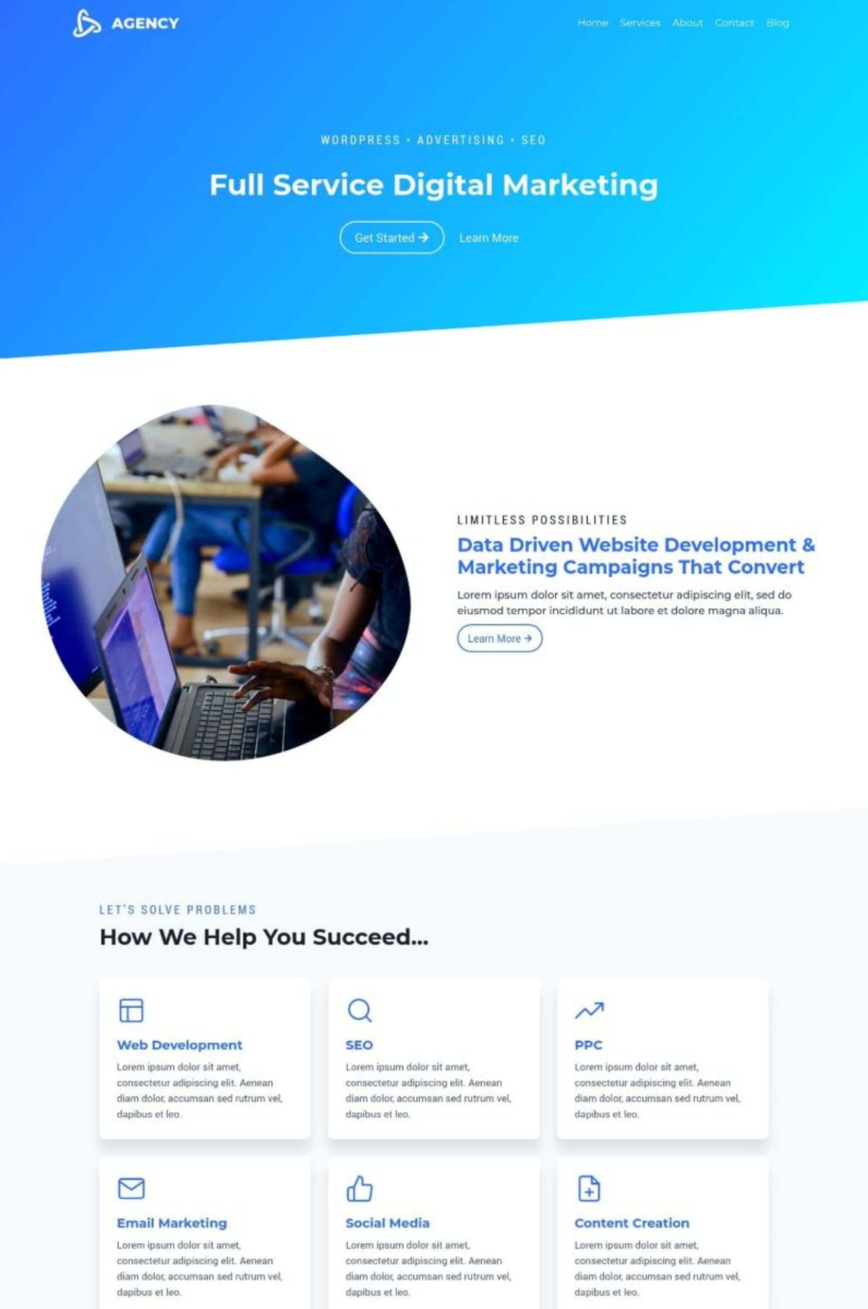 Marketing Agency Gutenberg Website Template