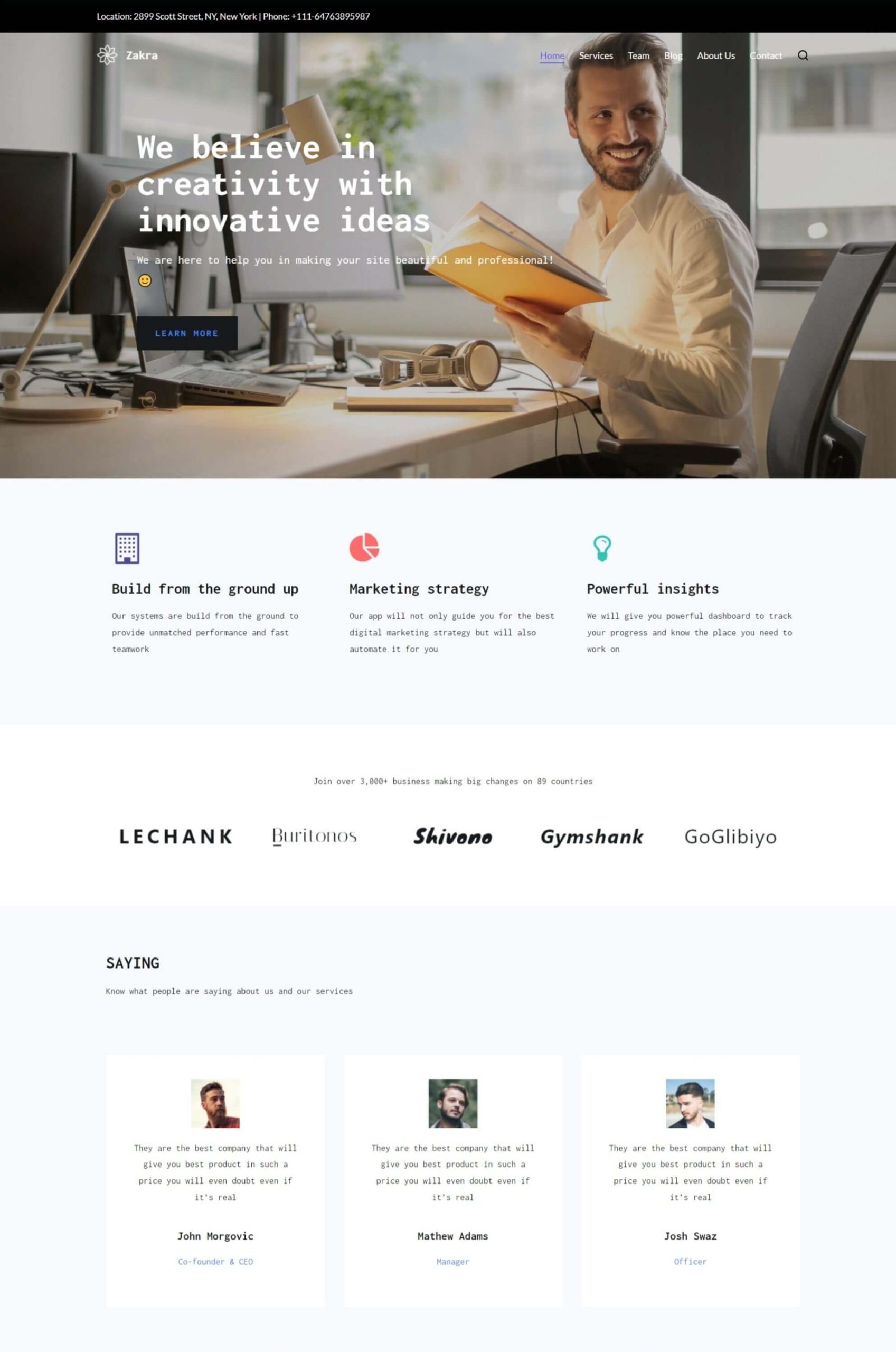 Business WordPress Elementor Template