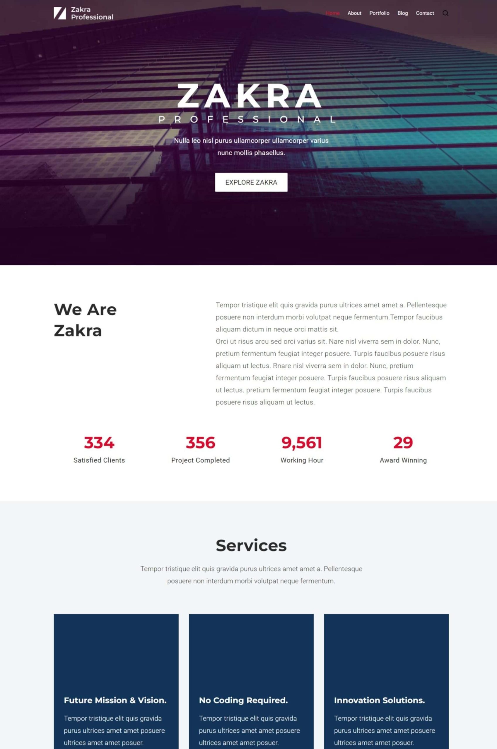 Professionals Gutenberg Website Template