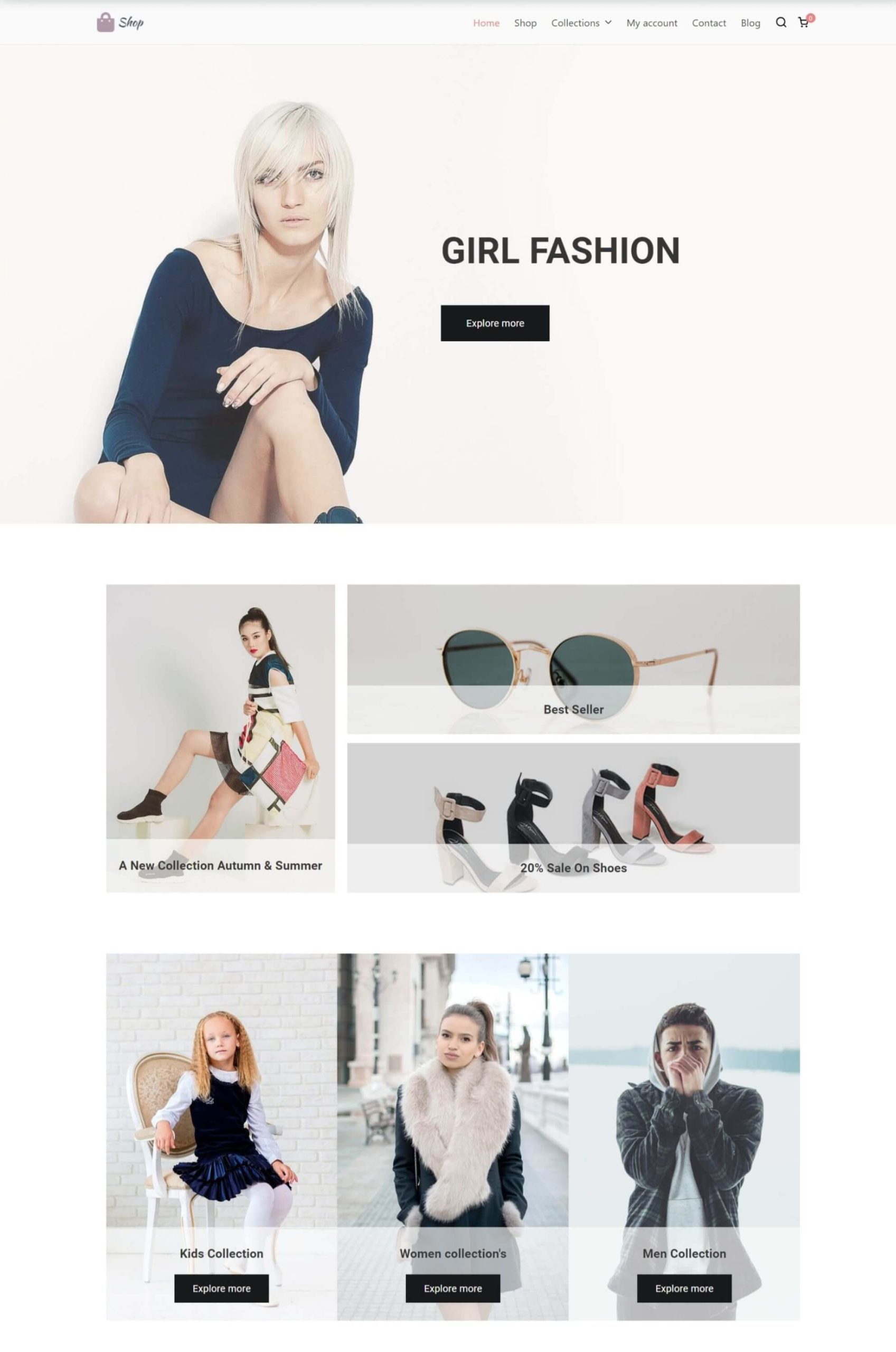 Fashion Shop Elementor Website Template