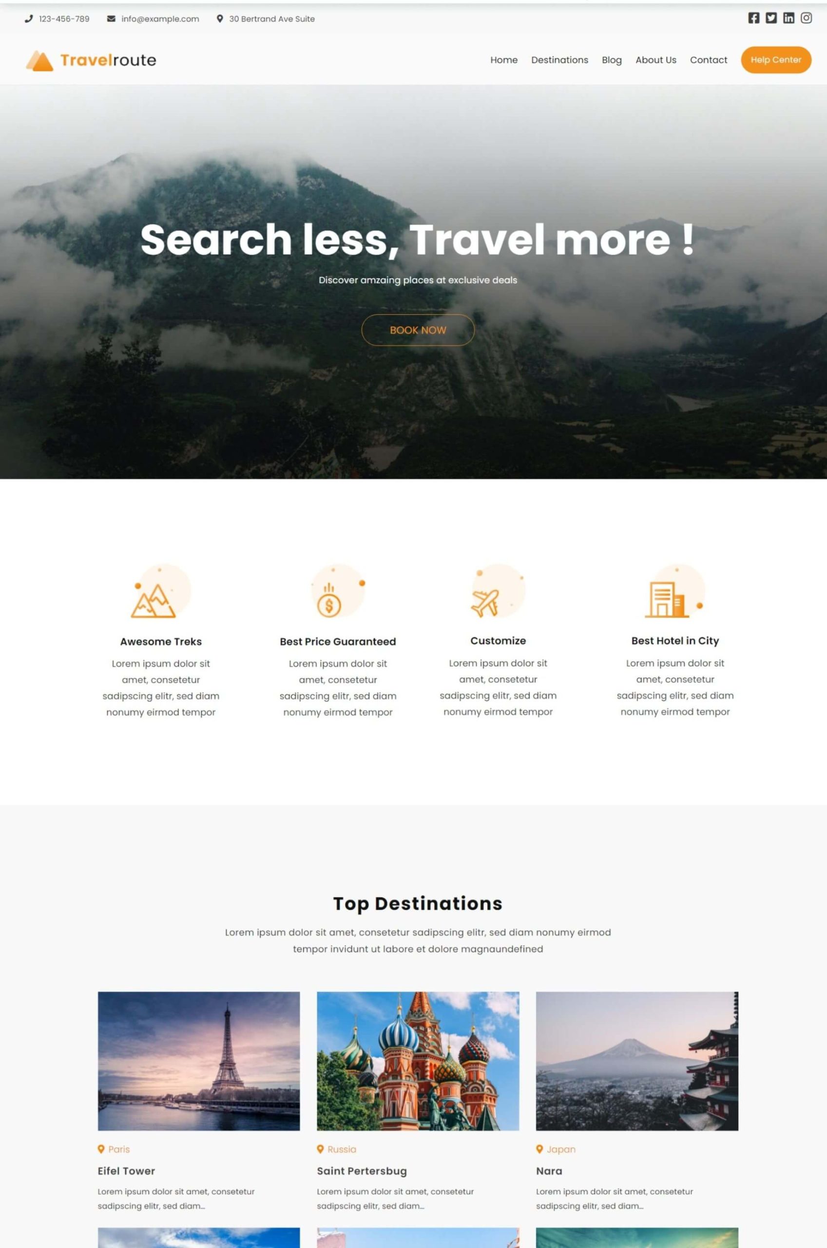 Travel Elementor Website Template