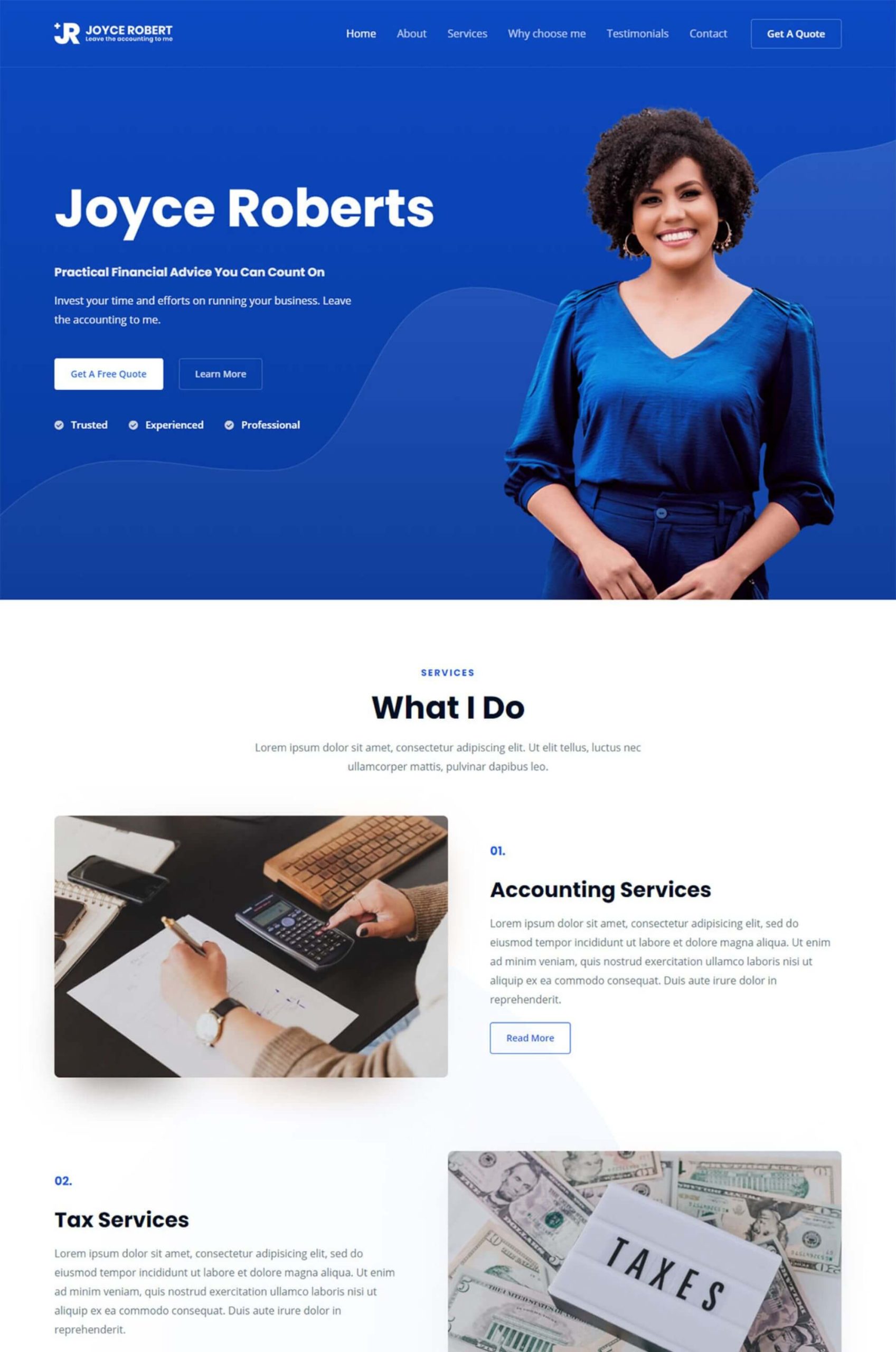 Accountant WordPress Elementor Template