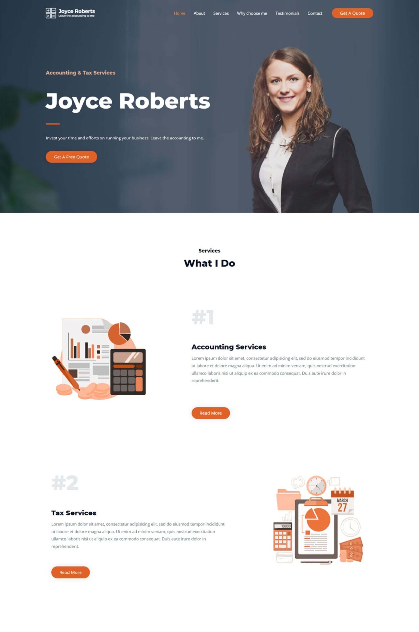 Accountant WordPress Elementor Template