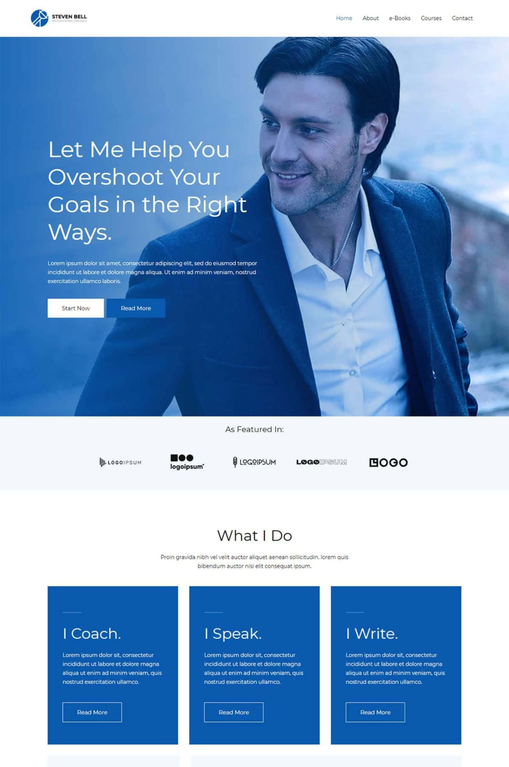 Coach WordPress Elementor Website Template