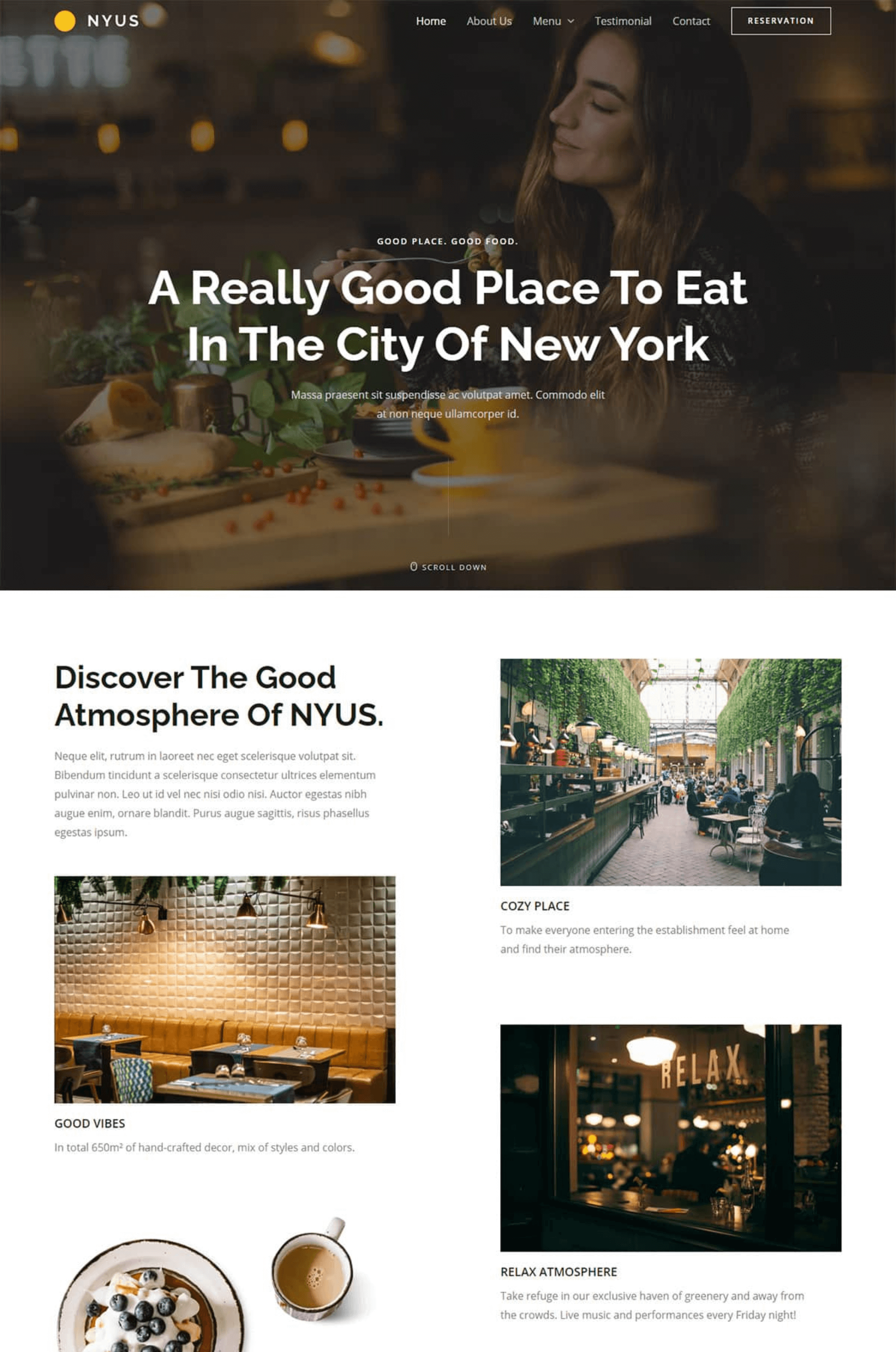 Restaurant Elementor Website Template