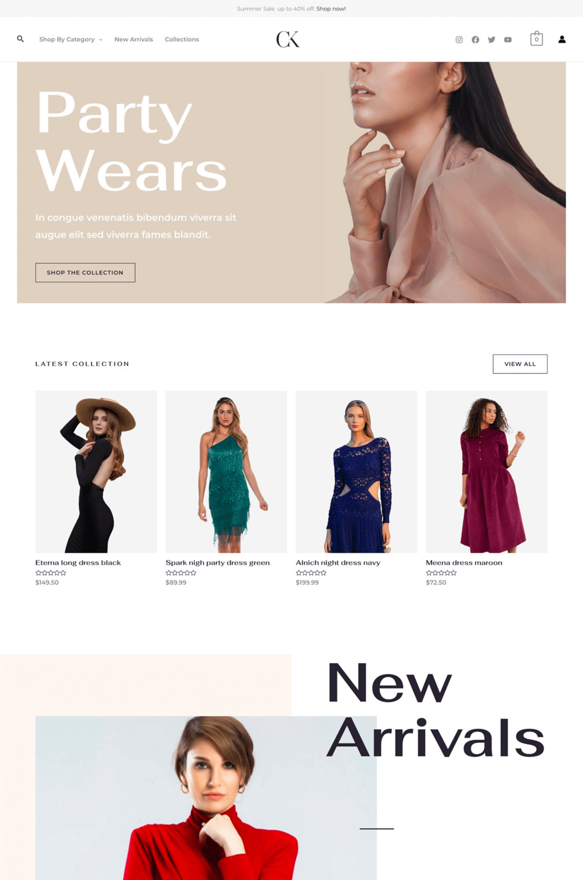 Fashion Designer Elementor Website Template