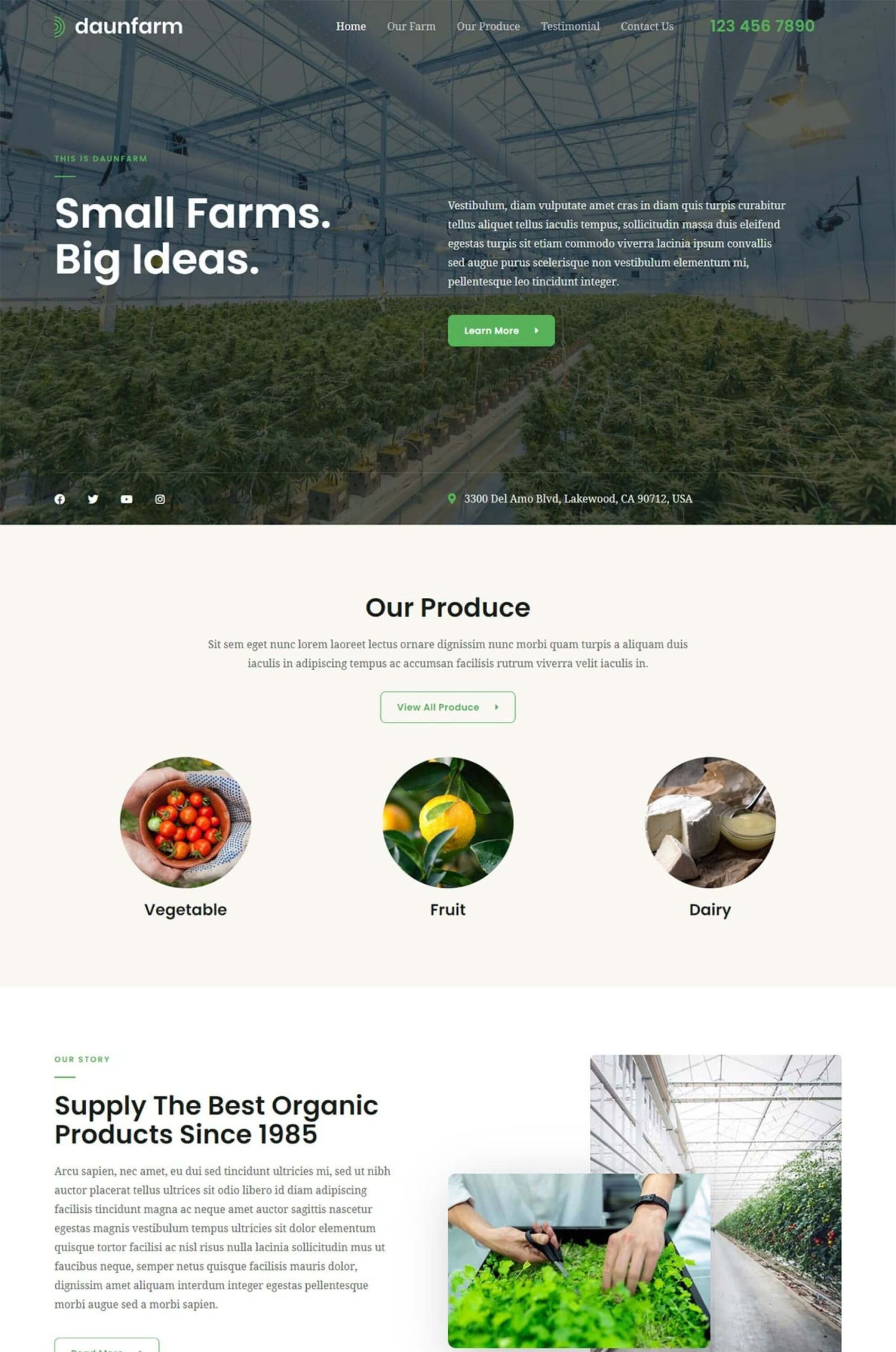 Horticulture Elementor Website Template