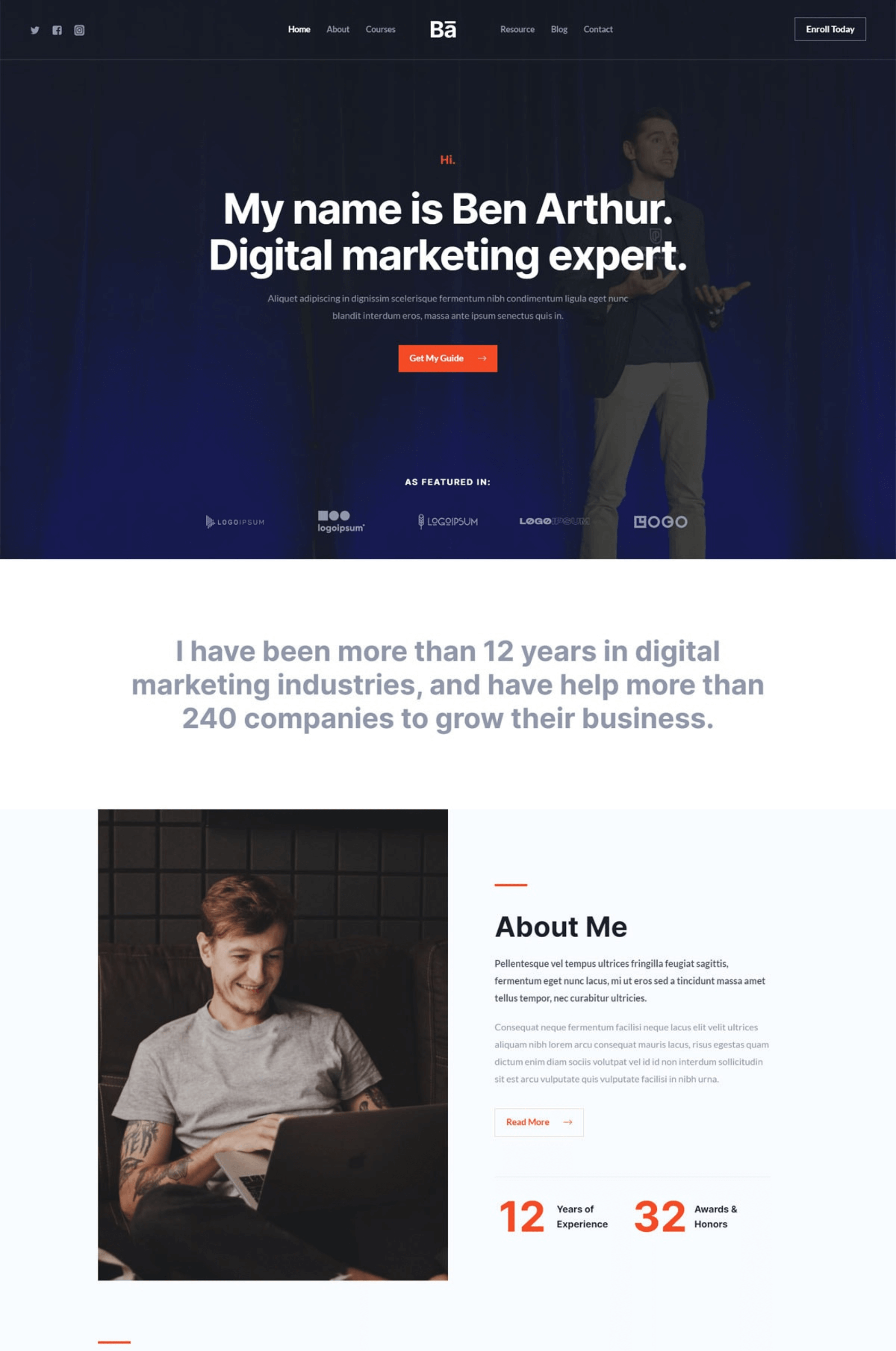 Digital Marketing Elementor Website Template