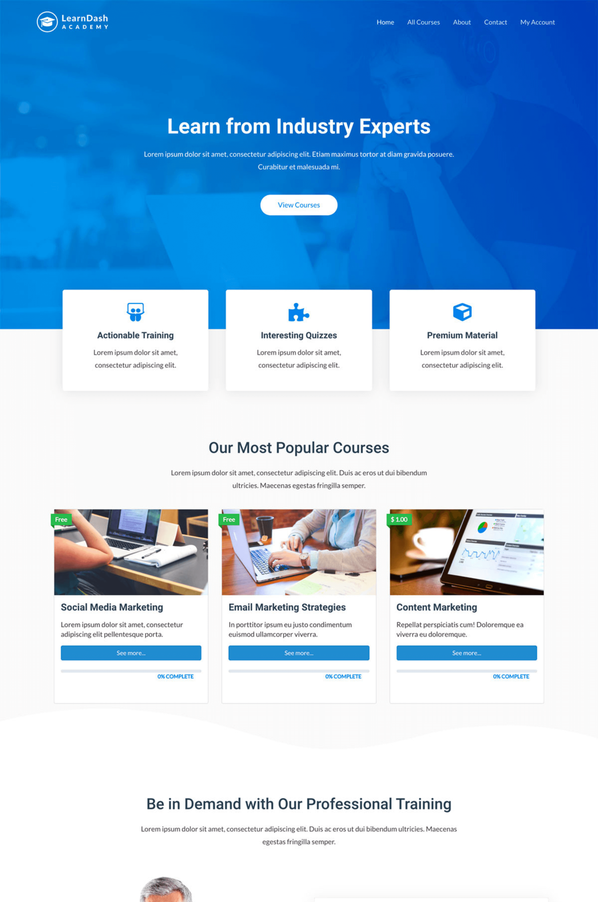 LMS Elementor Website Template