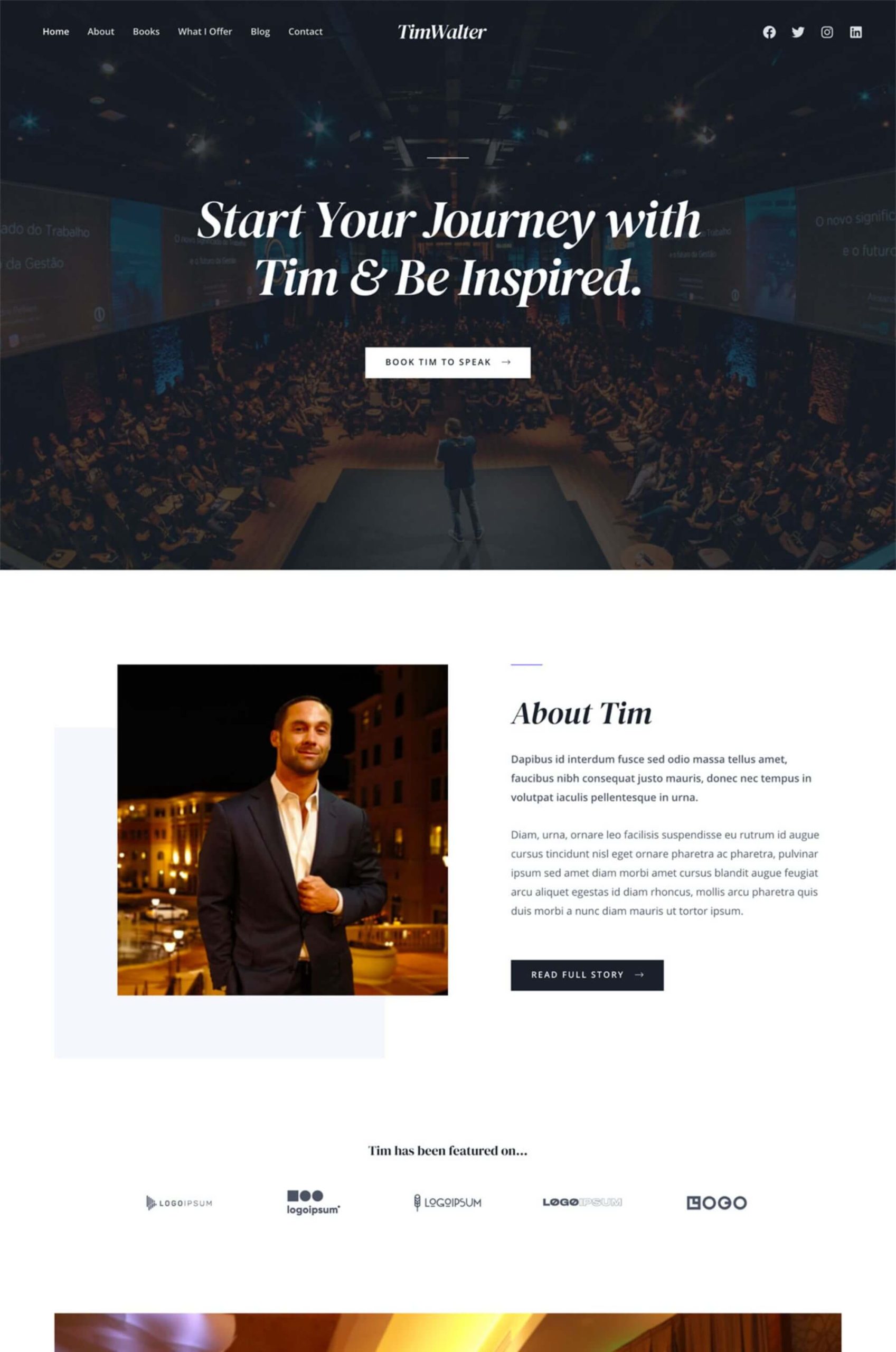 Public Speaker Elementor Website Template