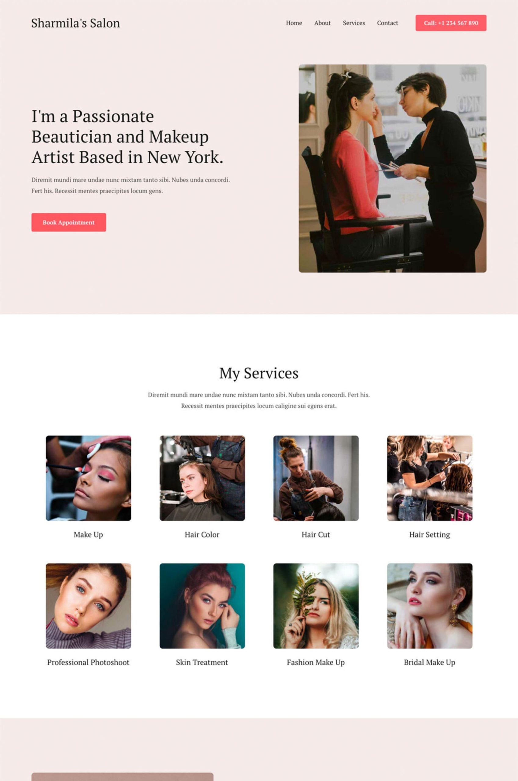 Salon & Spa Elementor Website Template