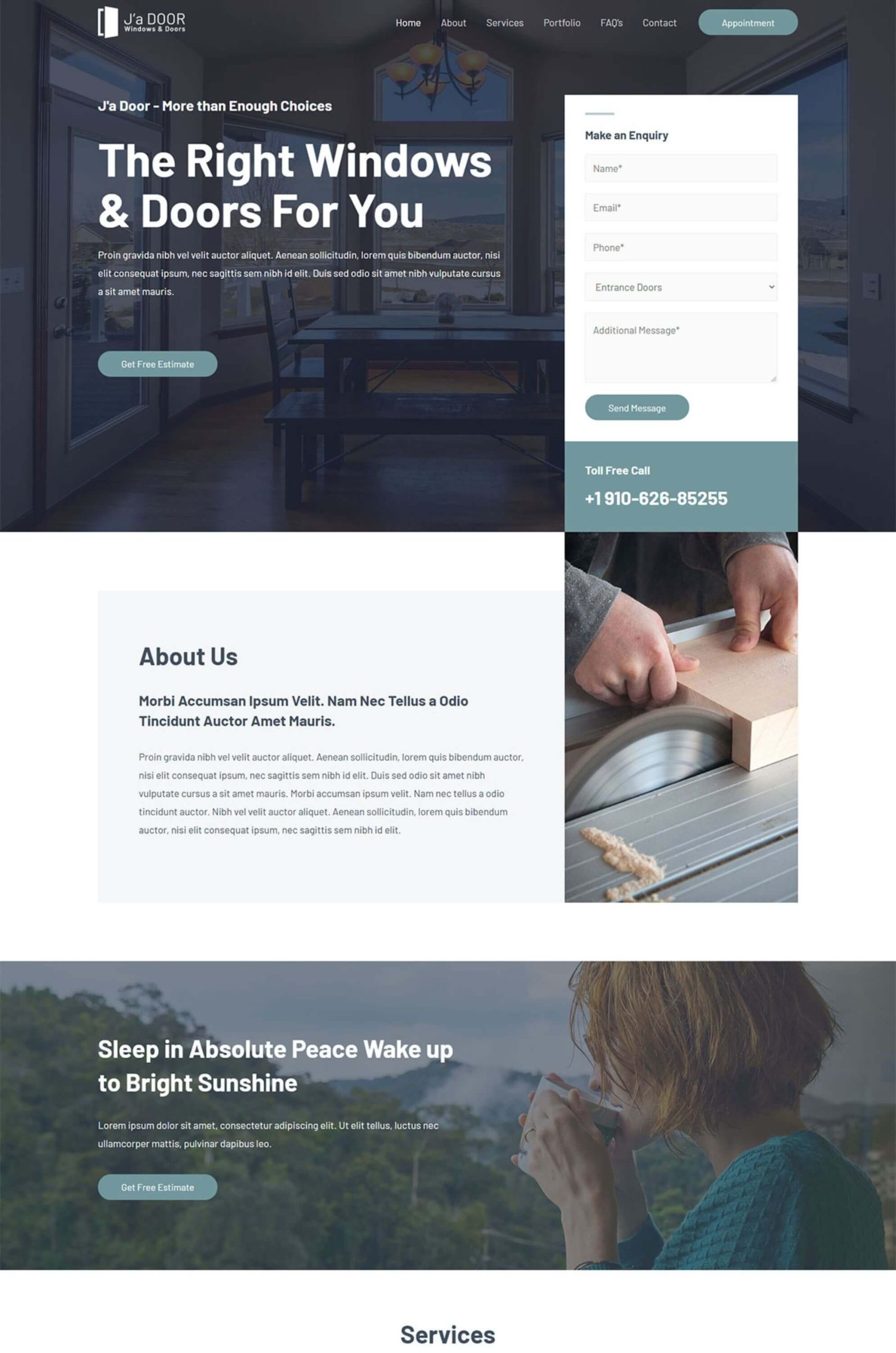 Windows & Doors Services Elementor Website Template