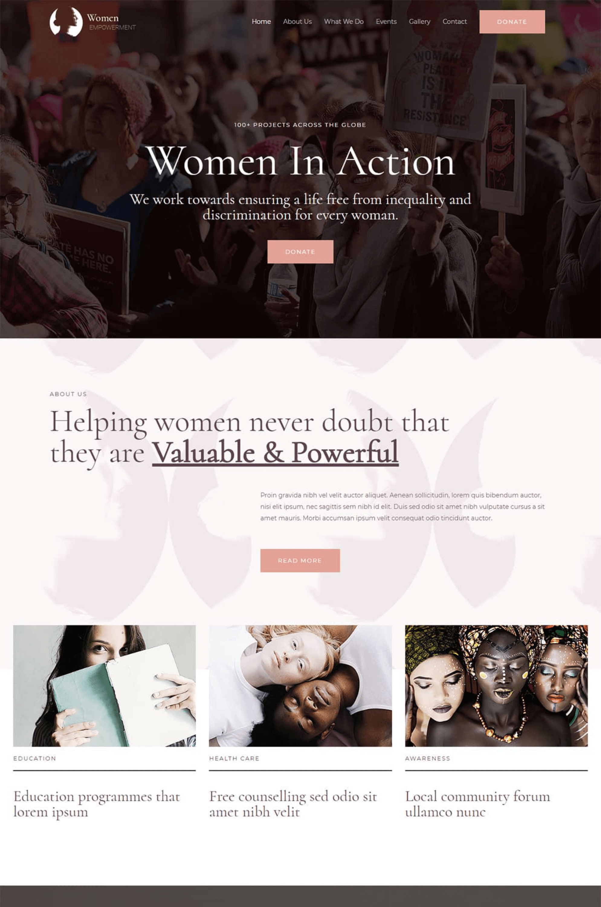 Women Empowerment Elementor Website Template