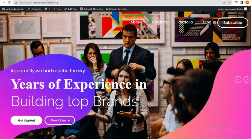 Agency Web WordPress Elementor Template