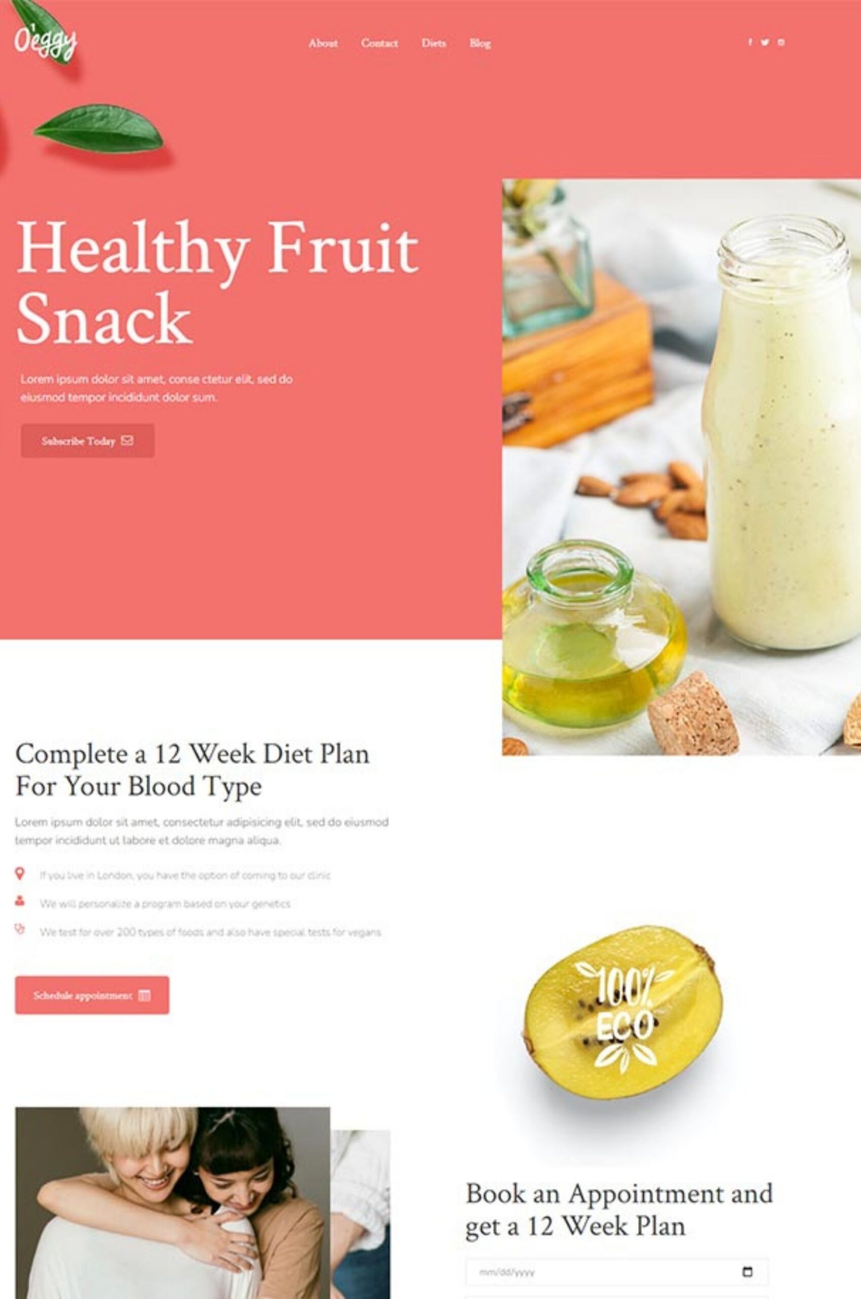 Nutritionist Elementor Website Template