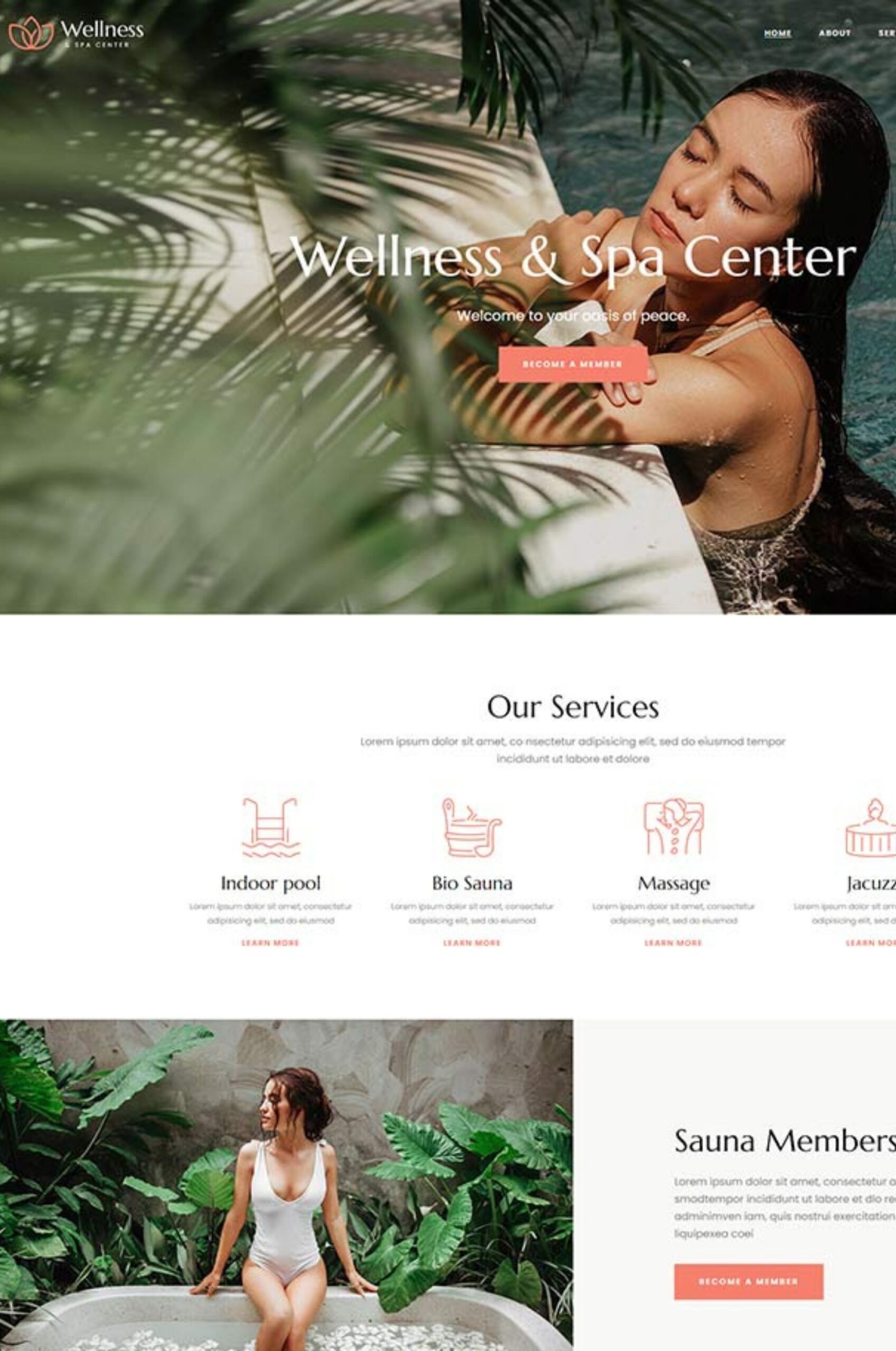 Wellness & Spa Center Elementor Website Template