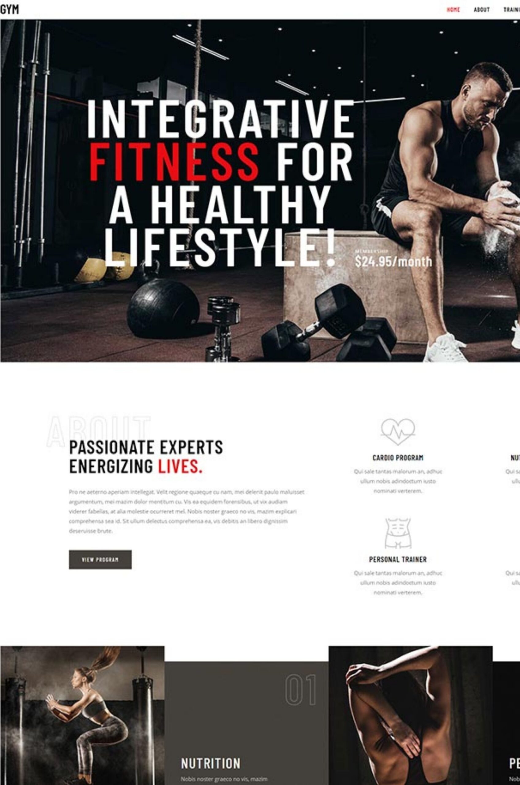 Fitness Gym Elementor Website Template