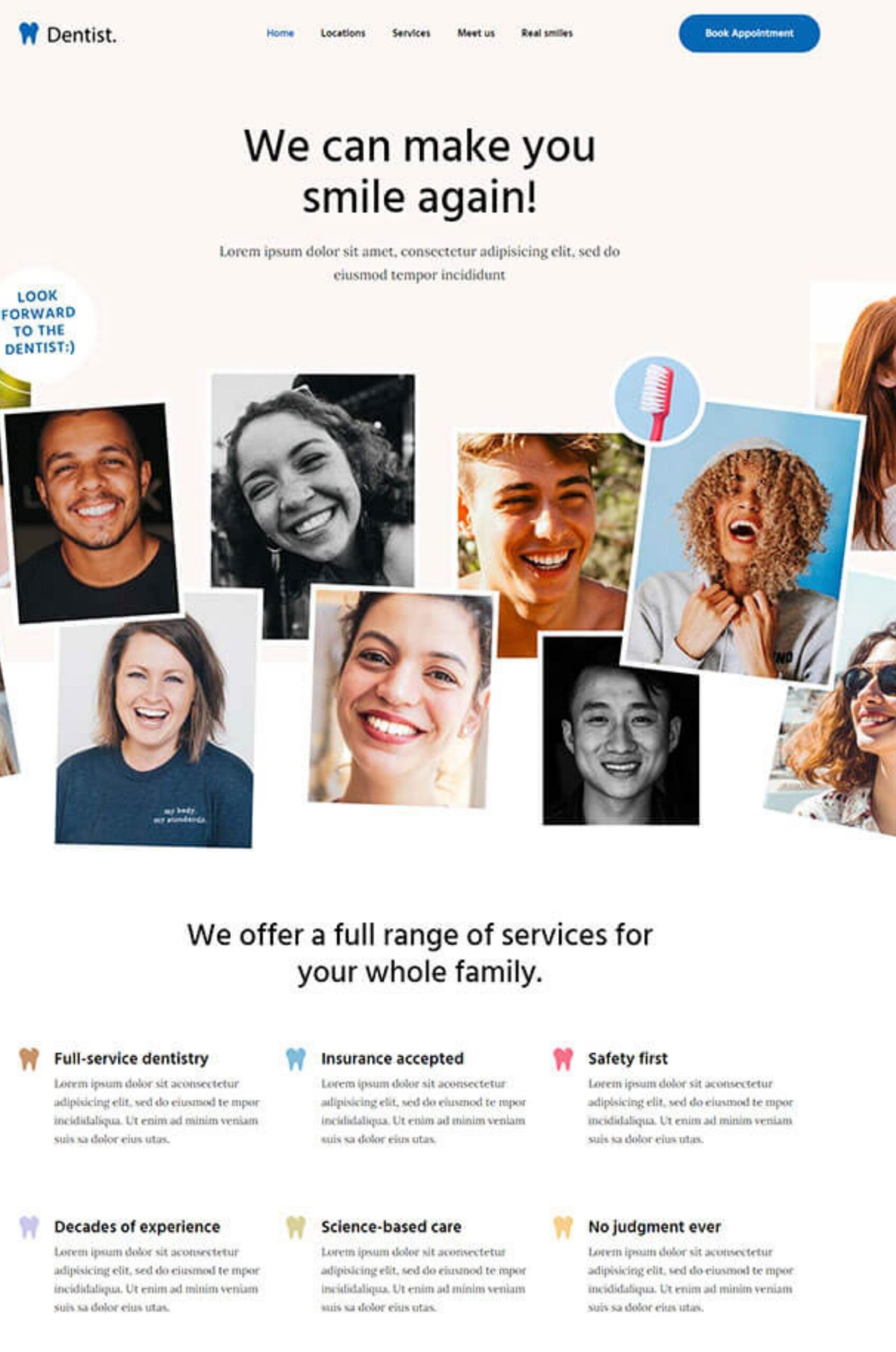 Dentist Elementor Website Template for free