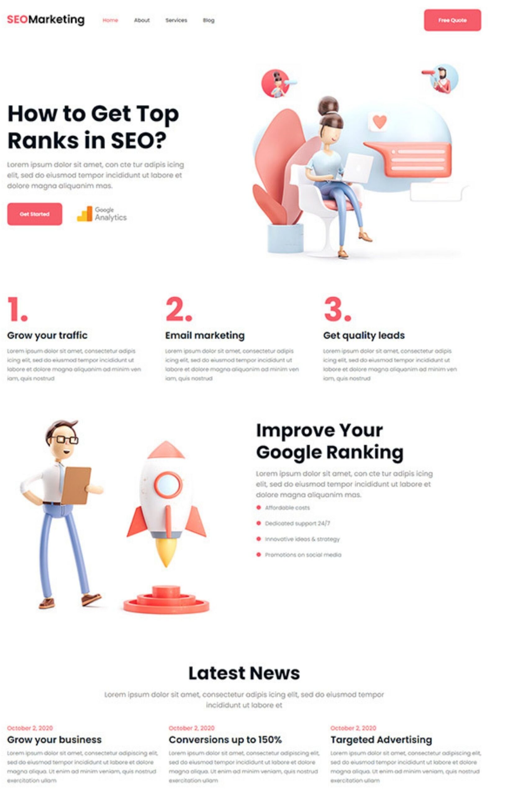 SEO Agency Elementor Website Template