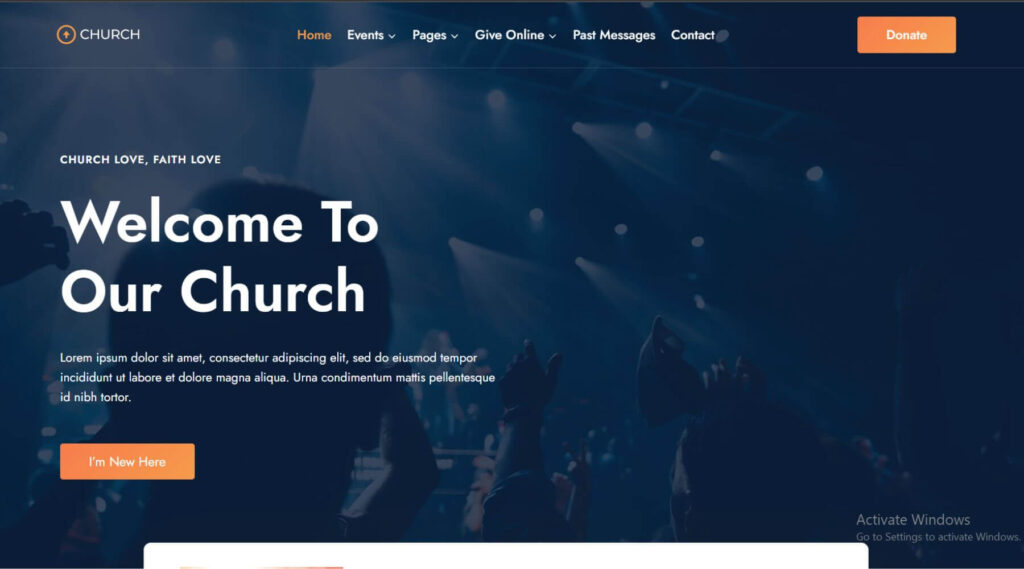 Church WordPress Gutenberg Template