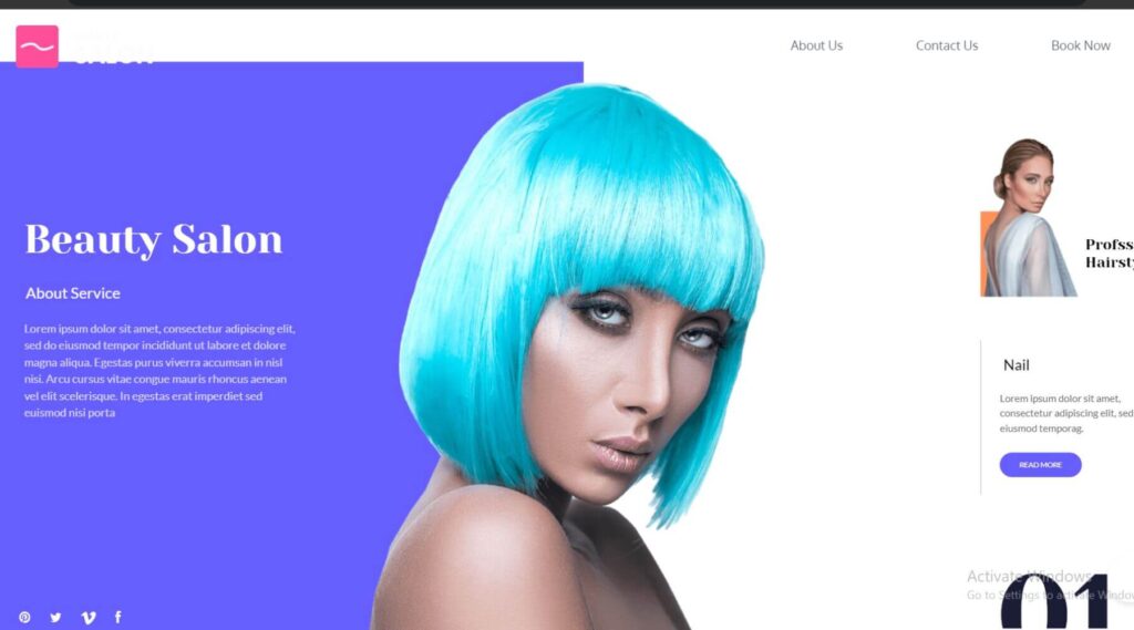 Trend Beauty Salon WordPress Elementor Template