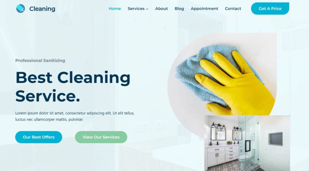 Cleaning Service WordPress Gutenberg Template