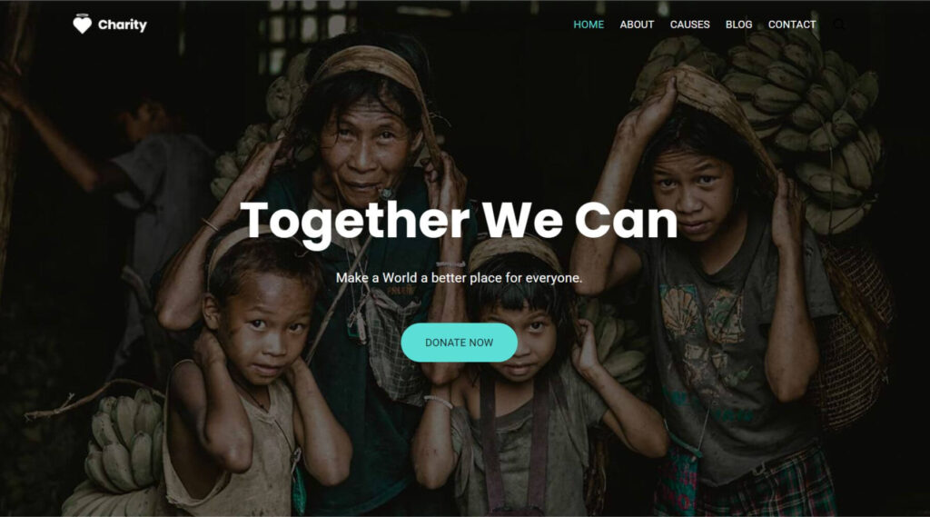 Charity WordPress Gutenberg Template