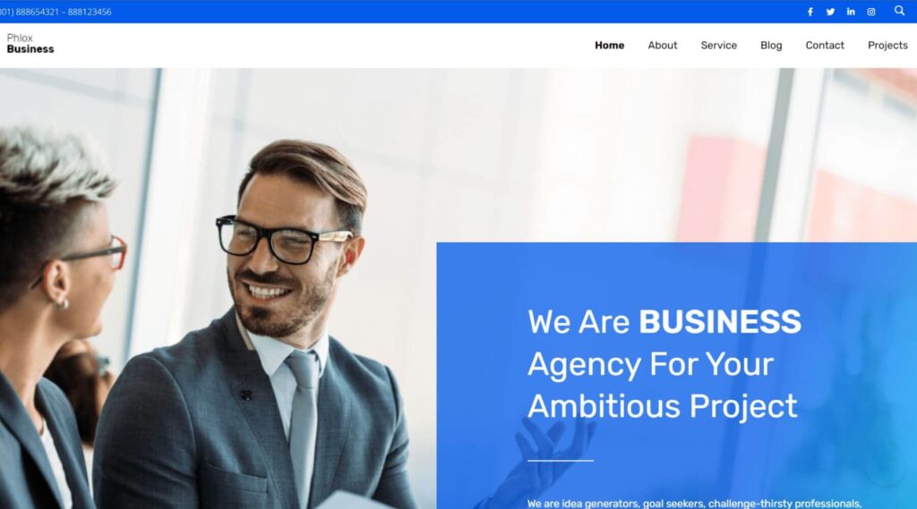 Business Agency WordPress Elementor Template