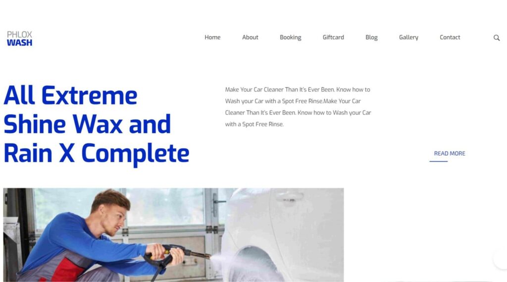 Carwash WordPress Elementor Template