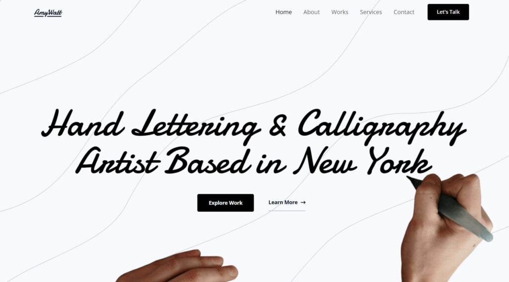 Calligraphy Artist WordPress Elementor Template