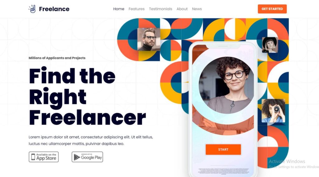 Freelancer WordPress Elementor Template